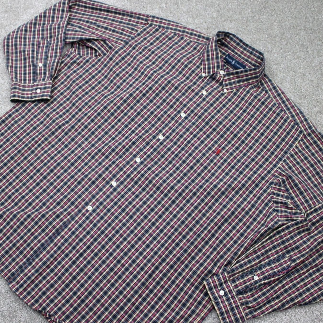 Ralph Lauren Ralph Lauren Button-Up Shirt Mens 2XL XXL Red/Blue/Yellow Check Cotton L/S Button-Down Casual, Formal, Workwear, Preppy Size US XXL / EU 58 / 5 - 3 Thumbnail