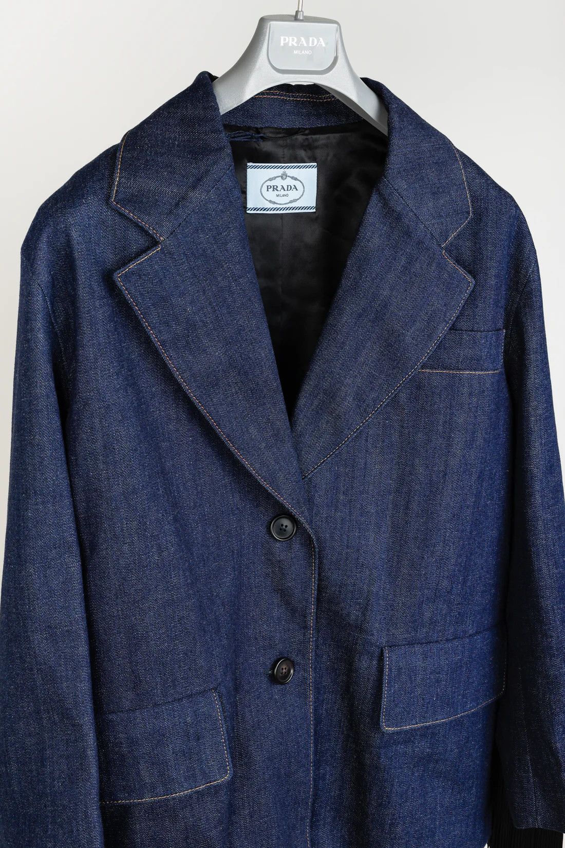 Prada Prada 2020 Runway Denim Fringe Blazer Size M / US 6-8 / IT 42-44 - 4 Thumbnail