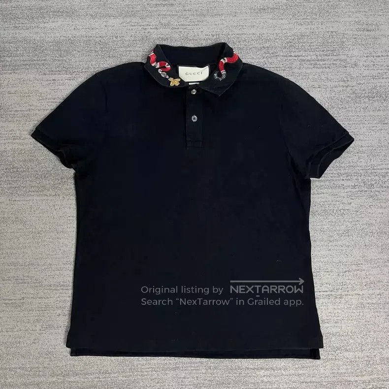 Gucci Gucci Classic Embroidered Snake Polo Shirt. Size US S / EU 44-46 / 1 - 6 Thumbnail