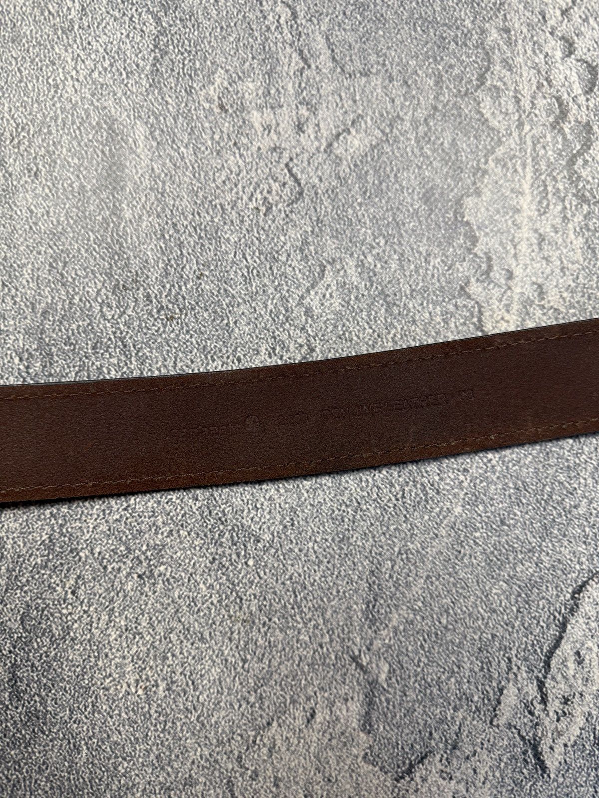 Carhartt Vintage Y2k Carhartt Leather Belt Brown Size 38 - 7 Thumbnail