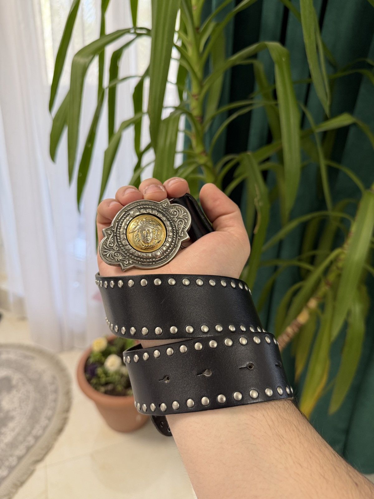 Japanese Brand studded y2k belt studs versace style Size ONE SIZE - 5 Thumbnail