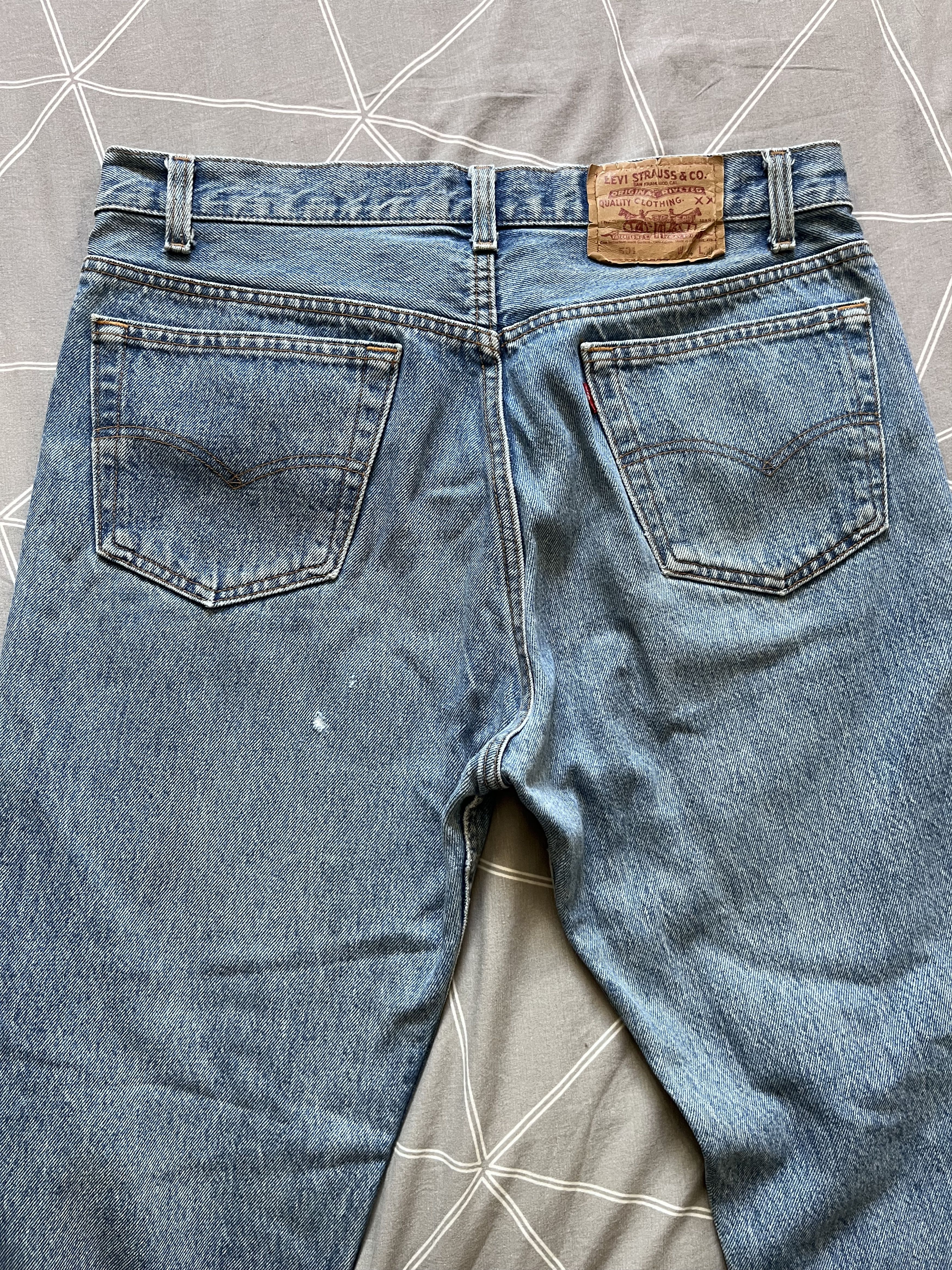 Levi's Levi’s 501 Men’s Jeans W34 L30 – Made in USA 1980s – Vintage Size US 34 / EU 50 - 3 Thumbnail