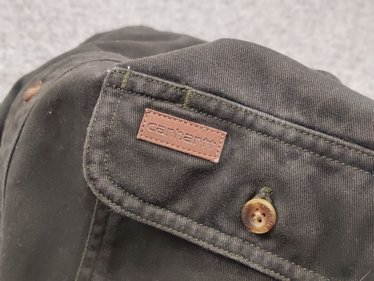 Carhartt Vintage 90's Carhartt Canvas Baggy Button Shirt USA Style Size US L / EU 52-54 / 3 - 11 Thumbnail