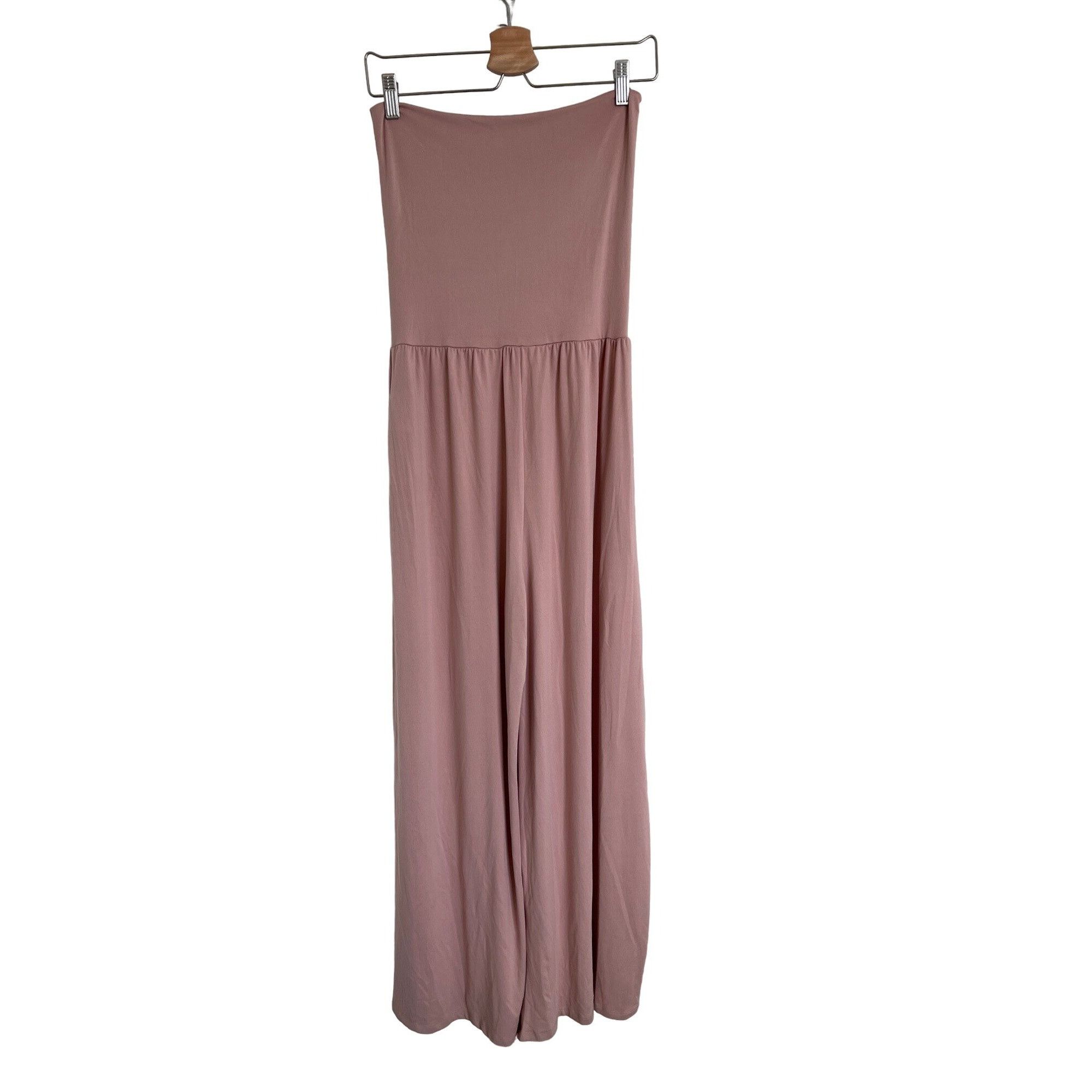 Other Doublju Dusty Rose Strapless Lounge Jumpsuit Size 26" / US 2 / IT 38 - 4 Thumbnail