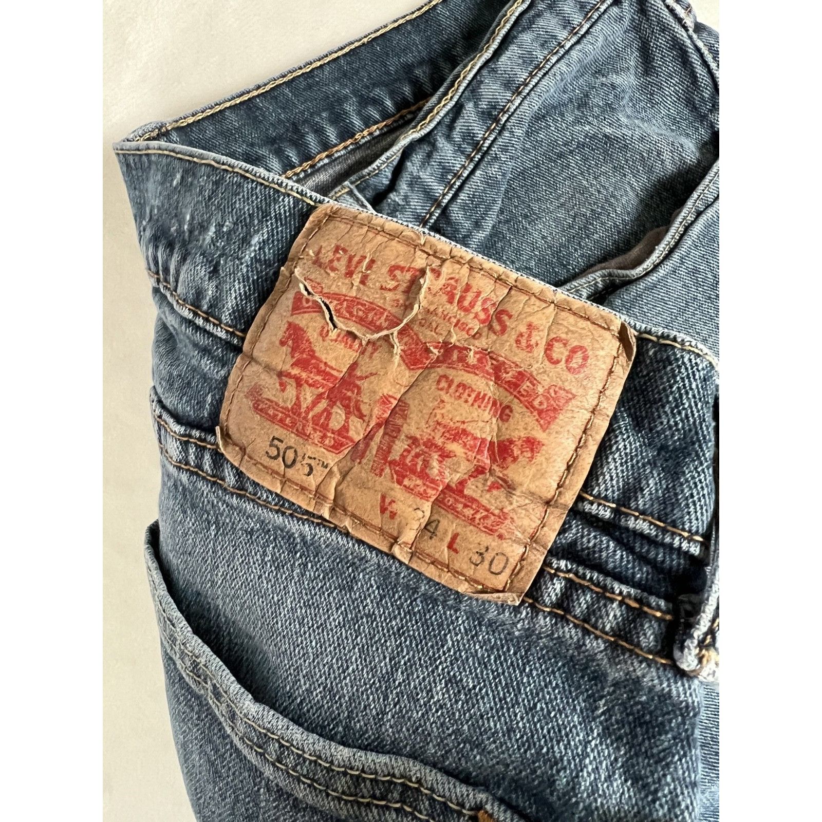 Levi's Vintage Levi’s 505 Blue Denim Jeans Size 34x30 Made in Mexic Size US 34 / EU 50 - 6 Thumbnail