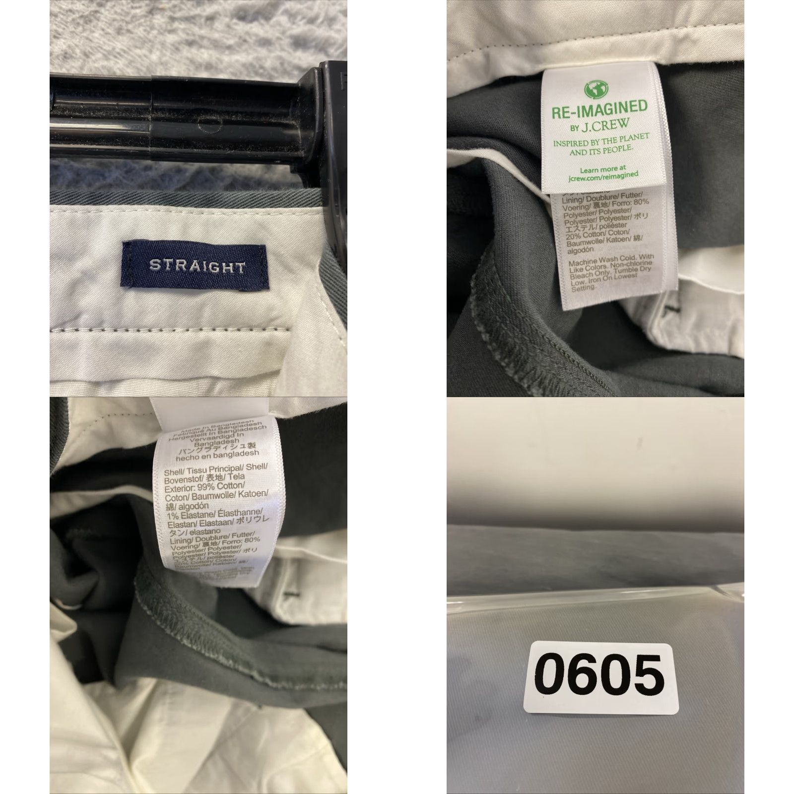 J.Crew J.Crew Chino Pants 32x34 GRAY Cotton Straight Leg /0605 Size US 32 / EU 48 - 8 Thumbnail