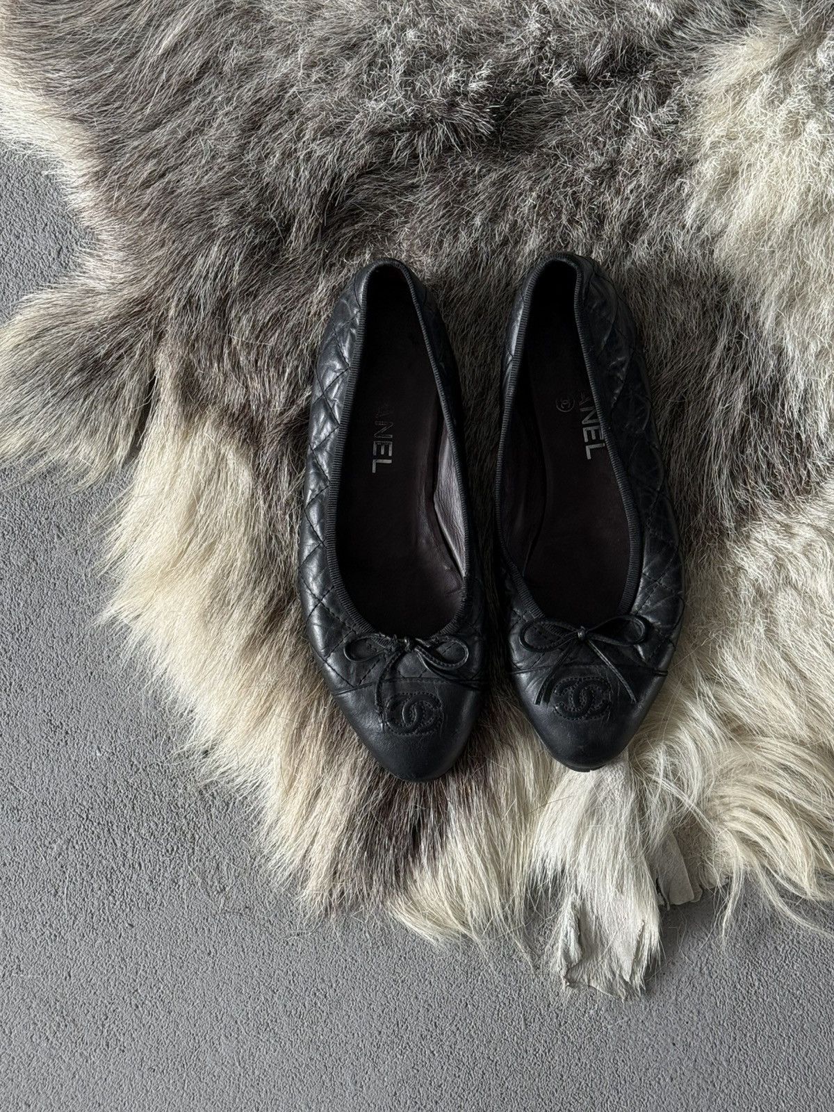 Chanel Chanel Leather Ballet Flats Size US 7 / IT 37 - 3 Thumbnail