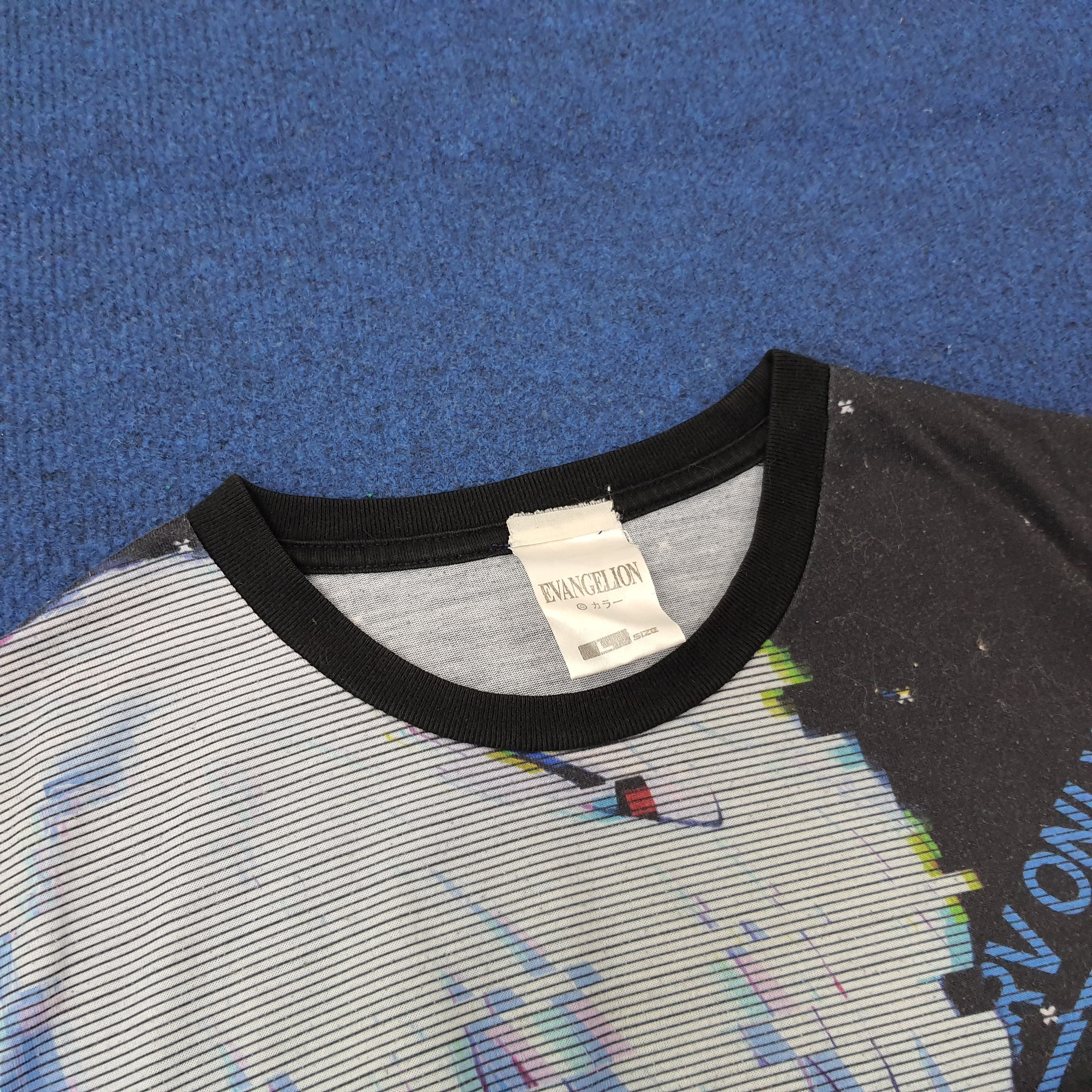 Vintage Vintage Evangelion Rei Ayanami Full Graphic Tshirt C249N22 Size US L / EU 52-54 / 3 - 4 Thumbnail