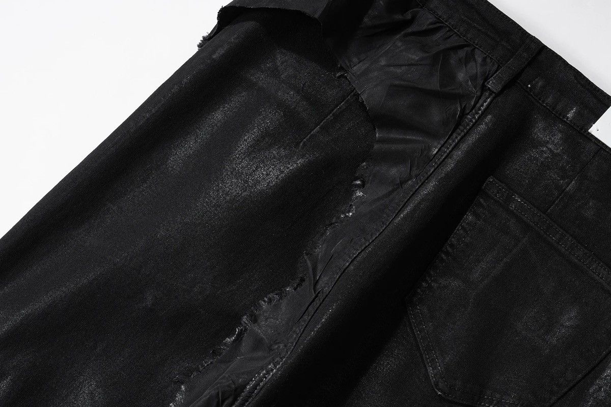 Japanese Brand Streetwear Wax Leather Stretch Hombre Baggy Flare Pants Size US 34 / EU 50 - 9 Thumbnail