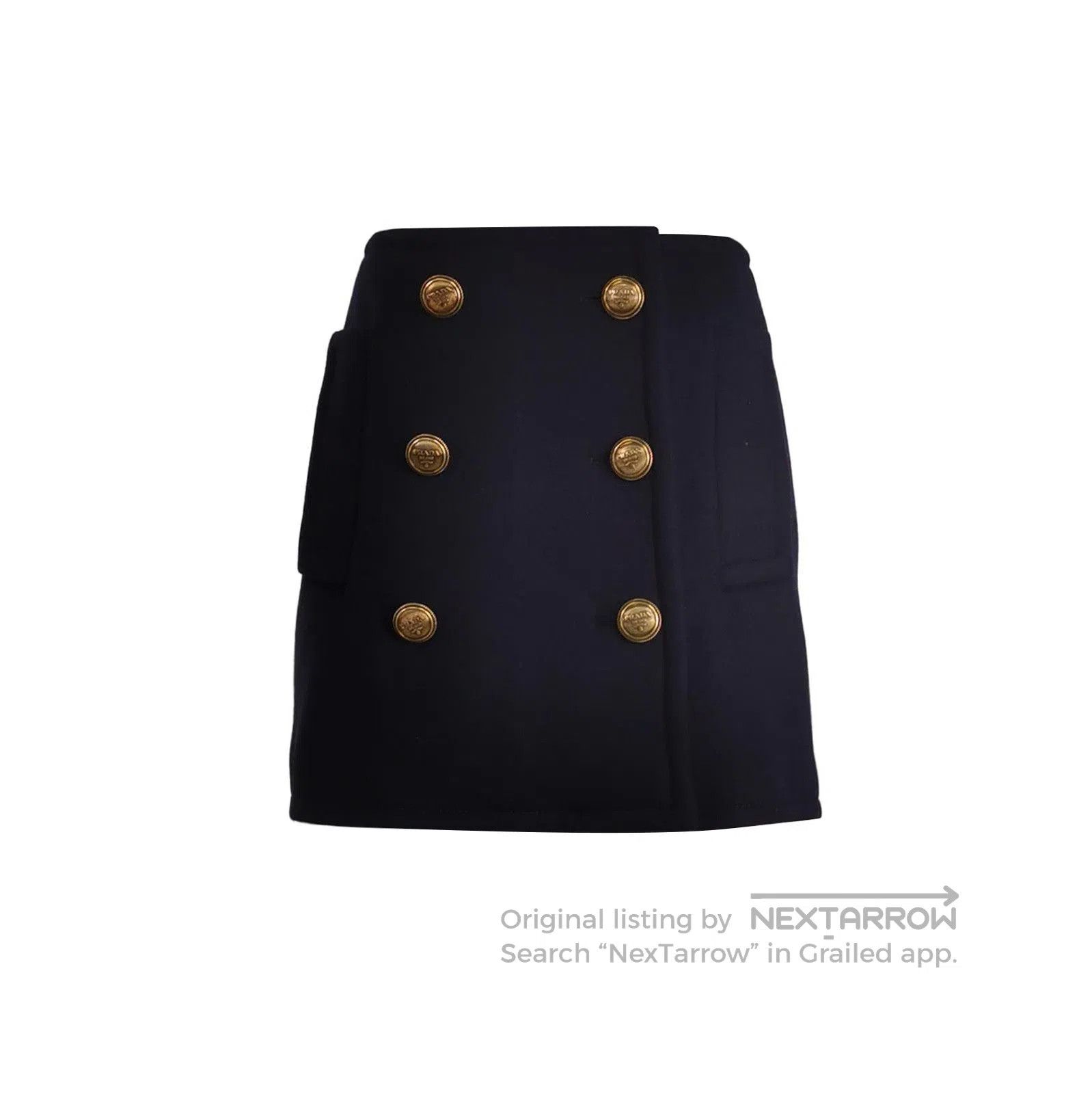 Prada Prada Logo Embellished Wool Blend Skirt . Size 22" - 1 Thumbnail