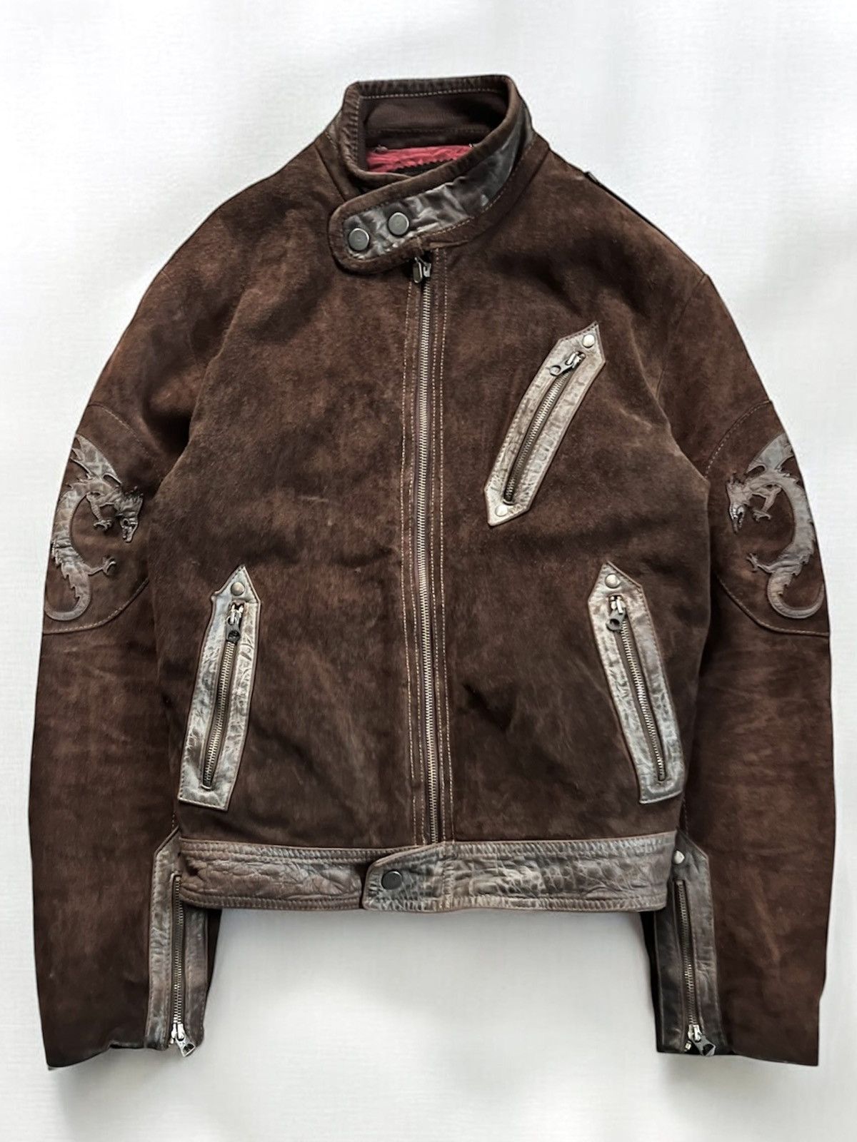 Armani FW1998 Armani Dragon Hide Leather Skin Jacket Size US L / EU 52-54 / 3 - 2 Thumbnail