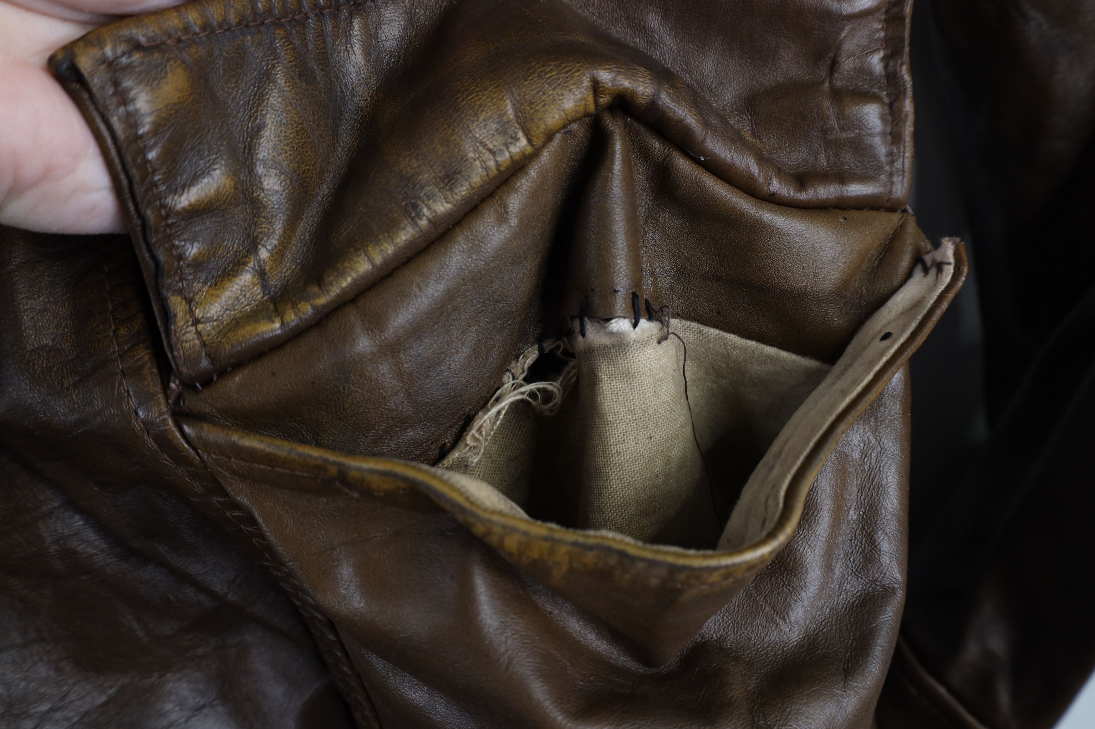 Vintage Vintage 70s Streetwear Leather Jacket Coat Brown USA Size US L / EU 52-54 / 3 - 7 Thumbnail