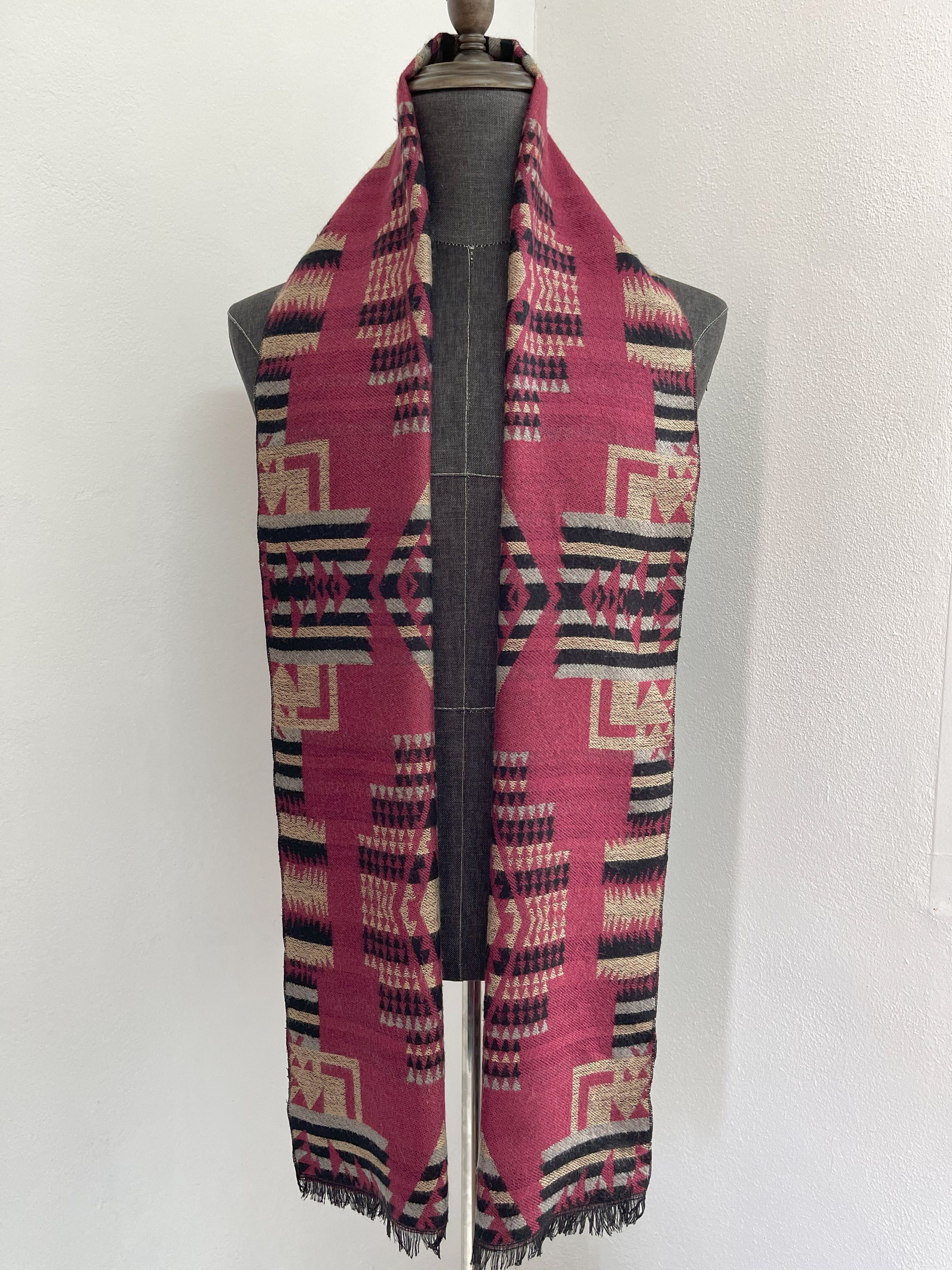 Vintage Vintage Navajo Design Scarf / Muffler - 6098 Size ONE SIZE - 4 Thumbnail