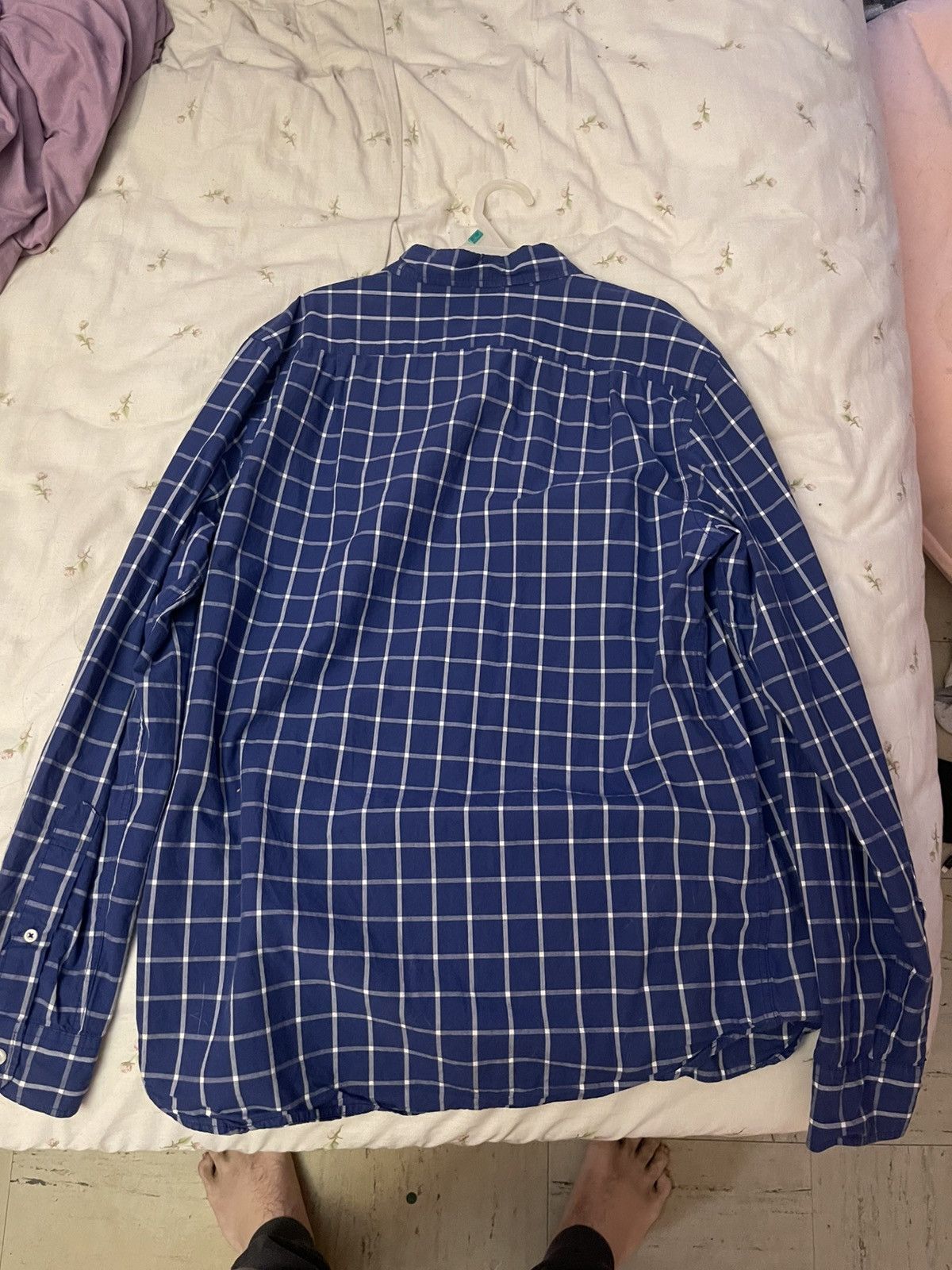 Old Navy Blue Plaid Flannel Old Navy Shirt Size US L / EU 52-54 / 3 - 2 Thumbnail