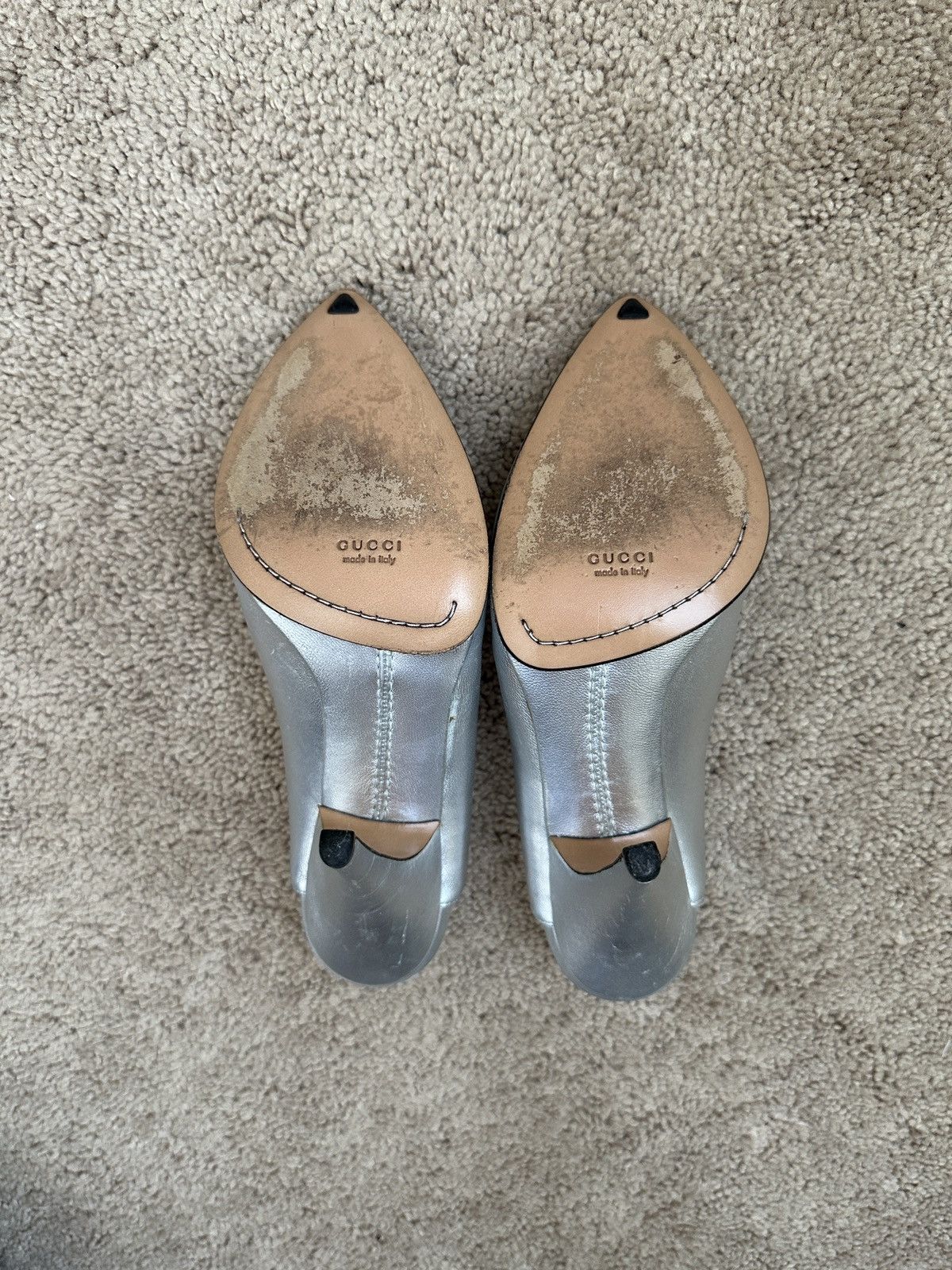 Gucci Gucci SS03 Metallic Slingback Pumps Size US 6.5 / IT 36.5 - 6 Thumbnail