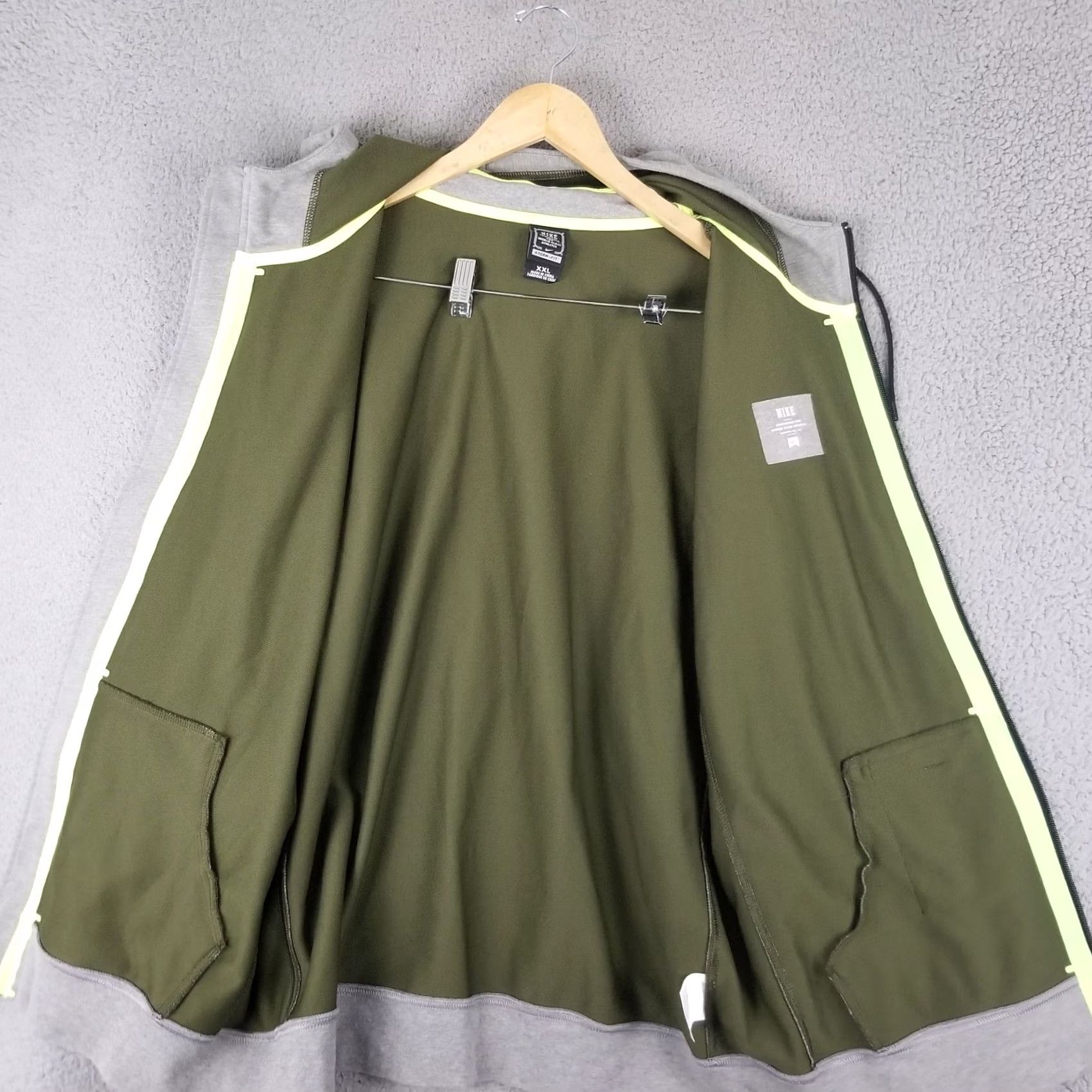 Nike Nike Tech Fleece Full Zip Hoodie Mens XXL Gray Green Lined Jacket Size US XXL / EU 58 / 5 - 2 Thumbnail