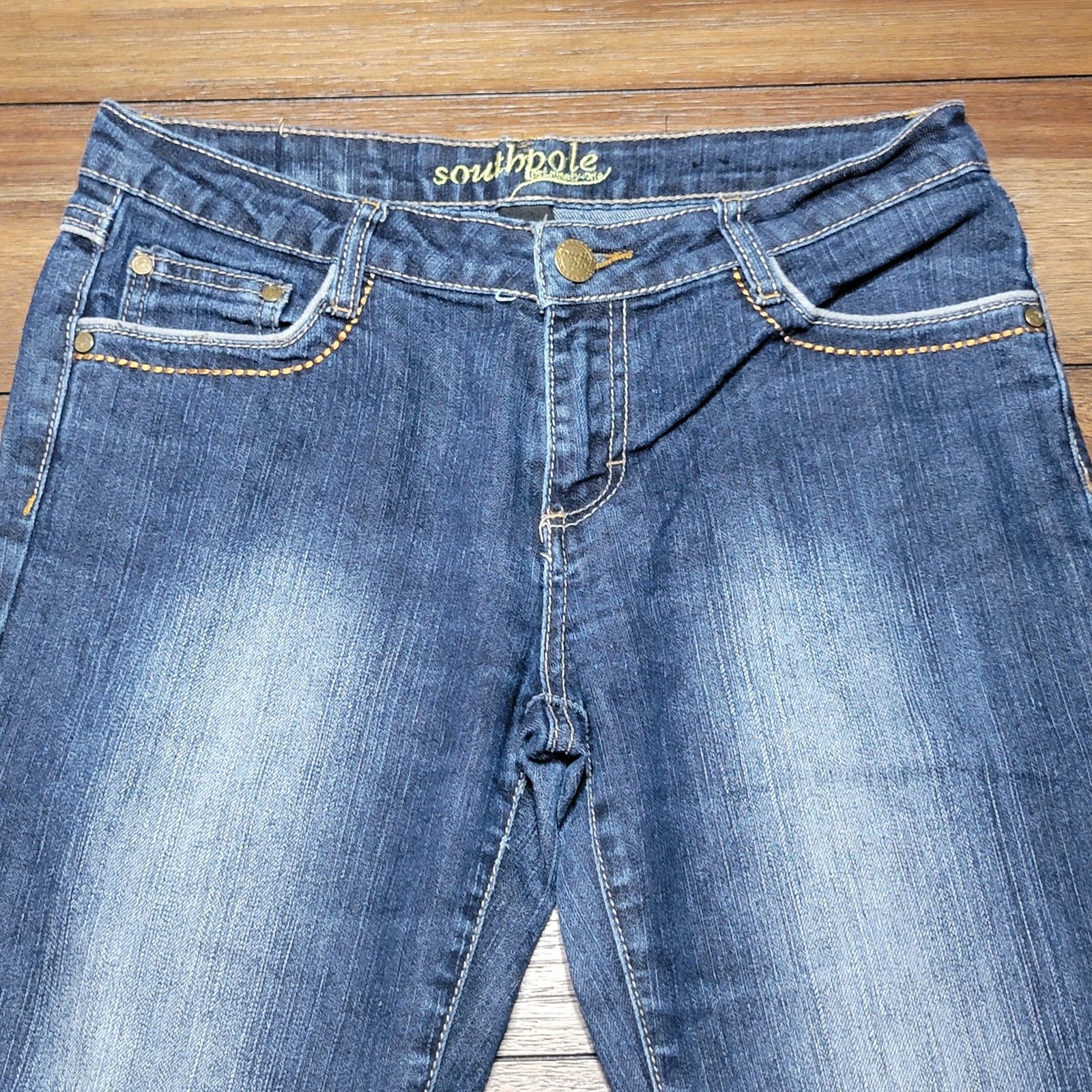 Southpole SouthPole Boot Cut Denim Jeans - Size Junior 9 Size 30" / US 8 / IT 44 - 2 Thumbnail