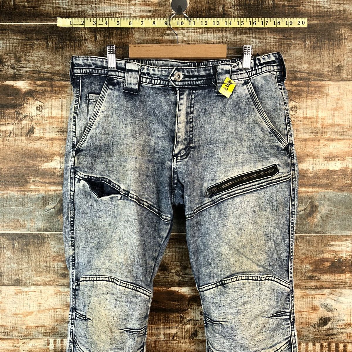 Japanese Brand Field Core Blue Denim utility tactical jogger Pants #A2173 Size US 32 / EU 48 - 4 Thumbnail