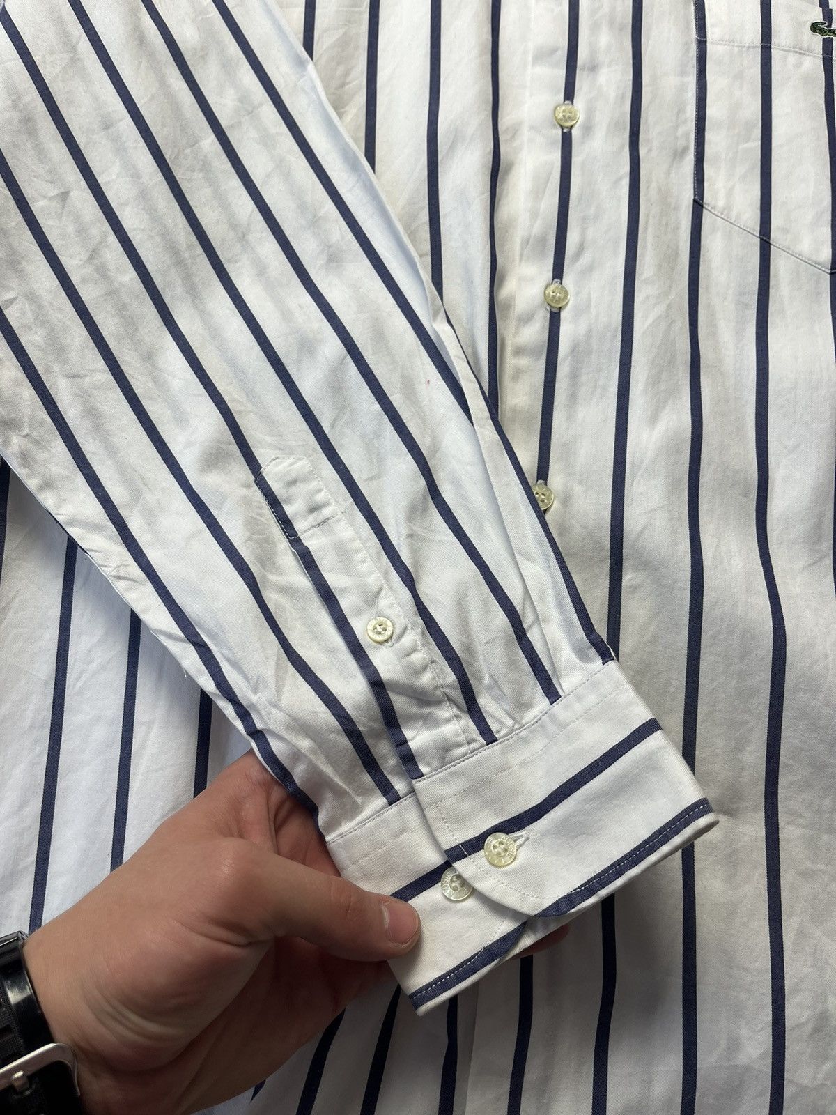 Lacoste Vintage Lacoste Striped Long Sleeved Shirt Rare Size US L / EU 52-54 / 3 - 16 Thumbnail