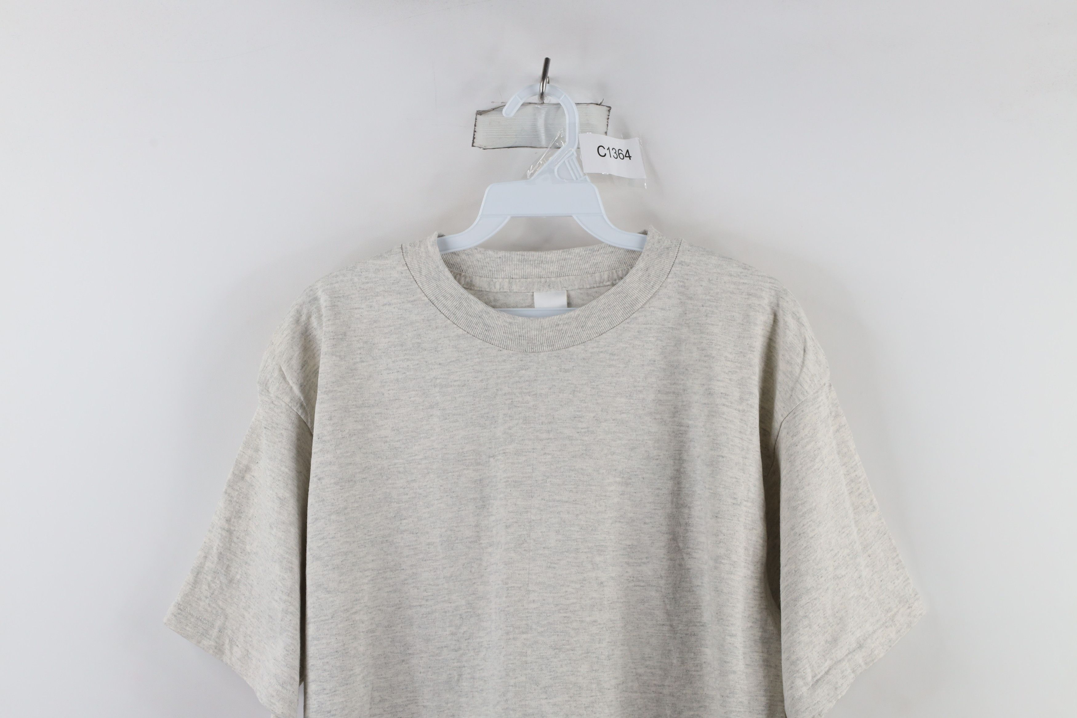 Vintage Vintage 90s Streetwear Cotton T-Shirt Heather Gray USA Size US L / EU 52-54 / 3 - 2 Thumbnail