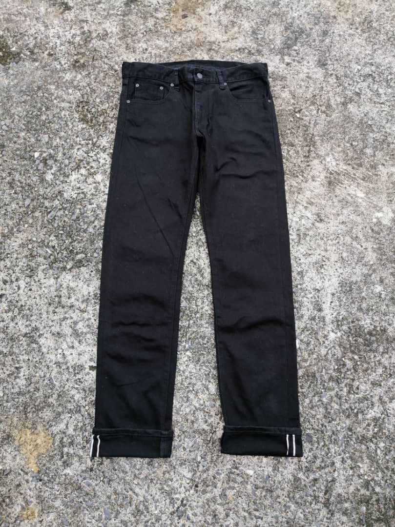 Uniqlo Uniqlo Selvedge Black Denim Jeans Size US 32 / EU 48 - 1 Thumbnail