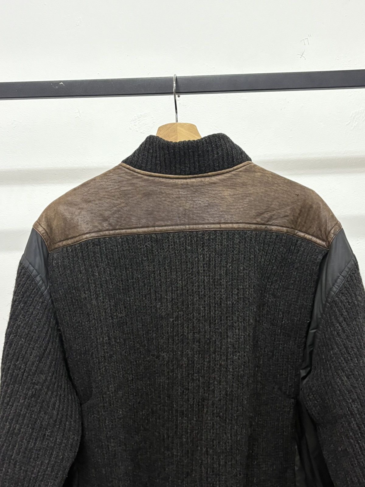 Dolce & Gabbana Vintage Dolce Inspired Lace Up Bomber Wool Leather Jacket Size US XL / EU 56 / 4 - 22 Thumbnail