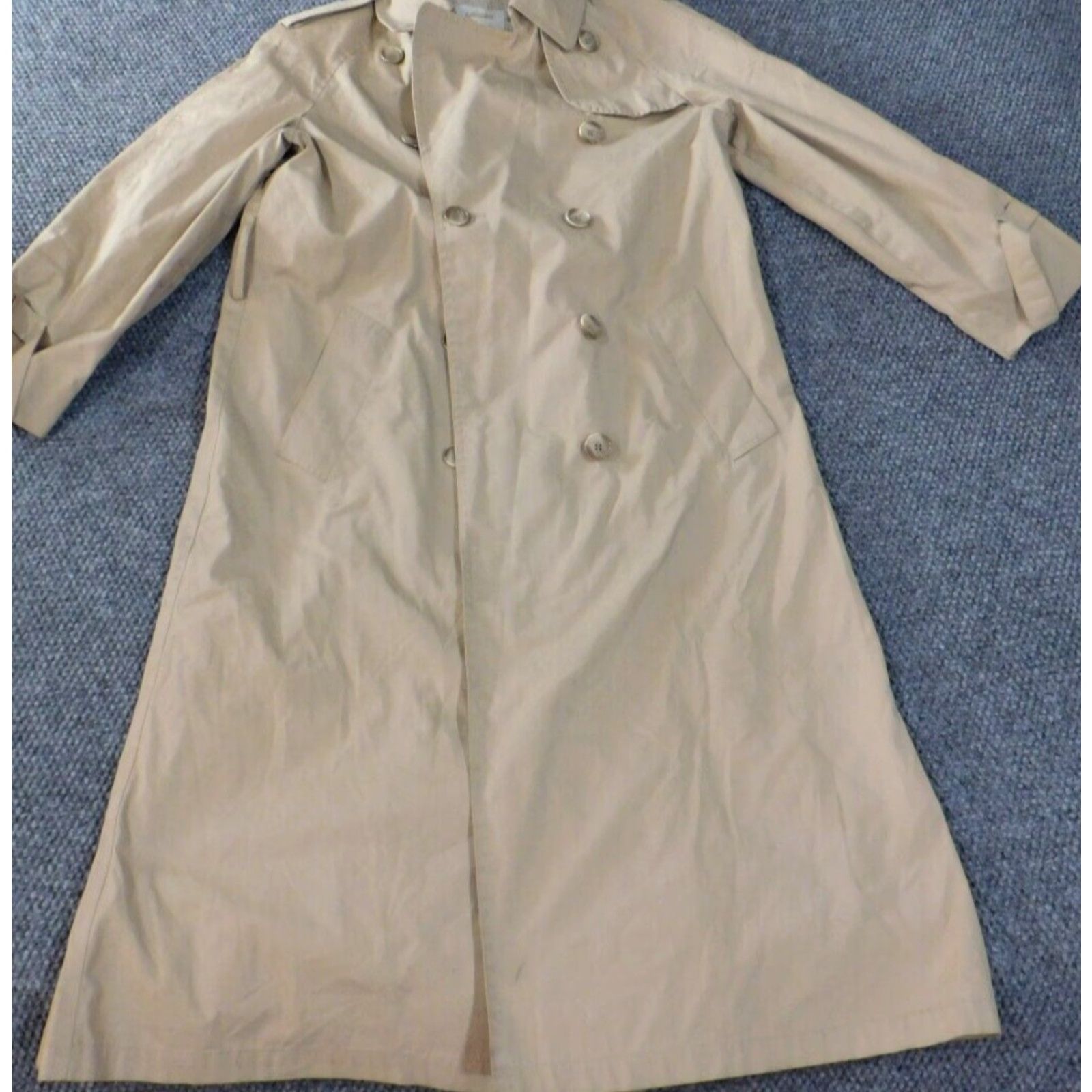 London Fog London Fog jacket coat Trench Coat Womens 6 Beige Button Lined Polyester Winter Formal Casual Regular Mens Womens Girls Size M / US 6-8 / IT 42-44 - 2 Thumbnail