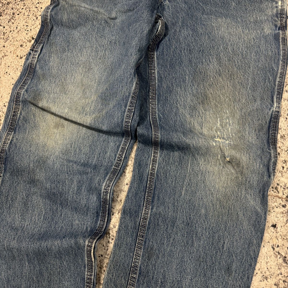 Carhartt Vintage Carhartt Thrashed Faded Denim Carpenter Jeans Grunge Size US 30 / EU 46 - 10 Thumbnail