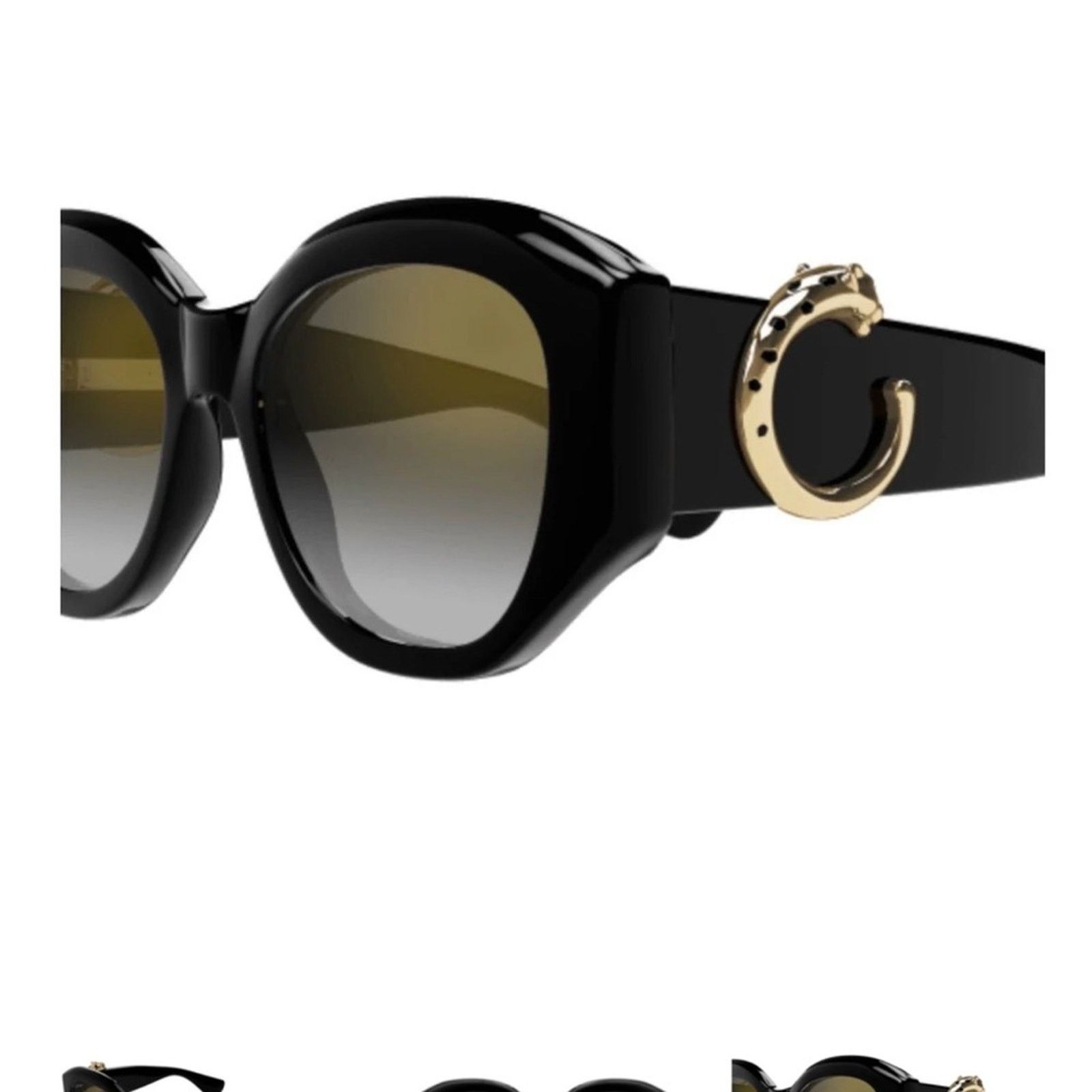 Cartier New! Cartier CT0502S 001 Panthere Sunglasses, Authentic Size ONE SIZE - 3 Thumbnail