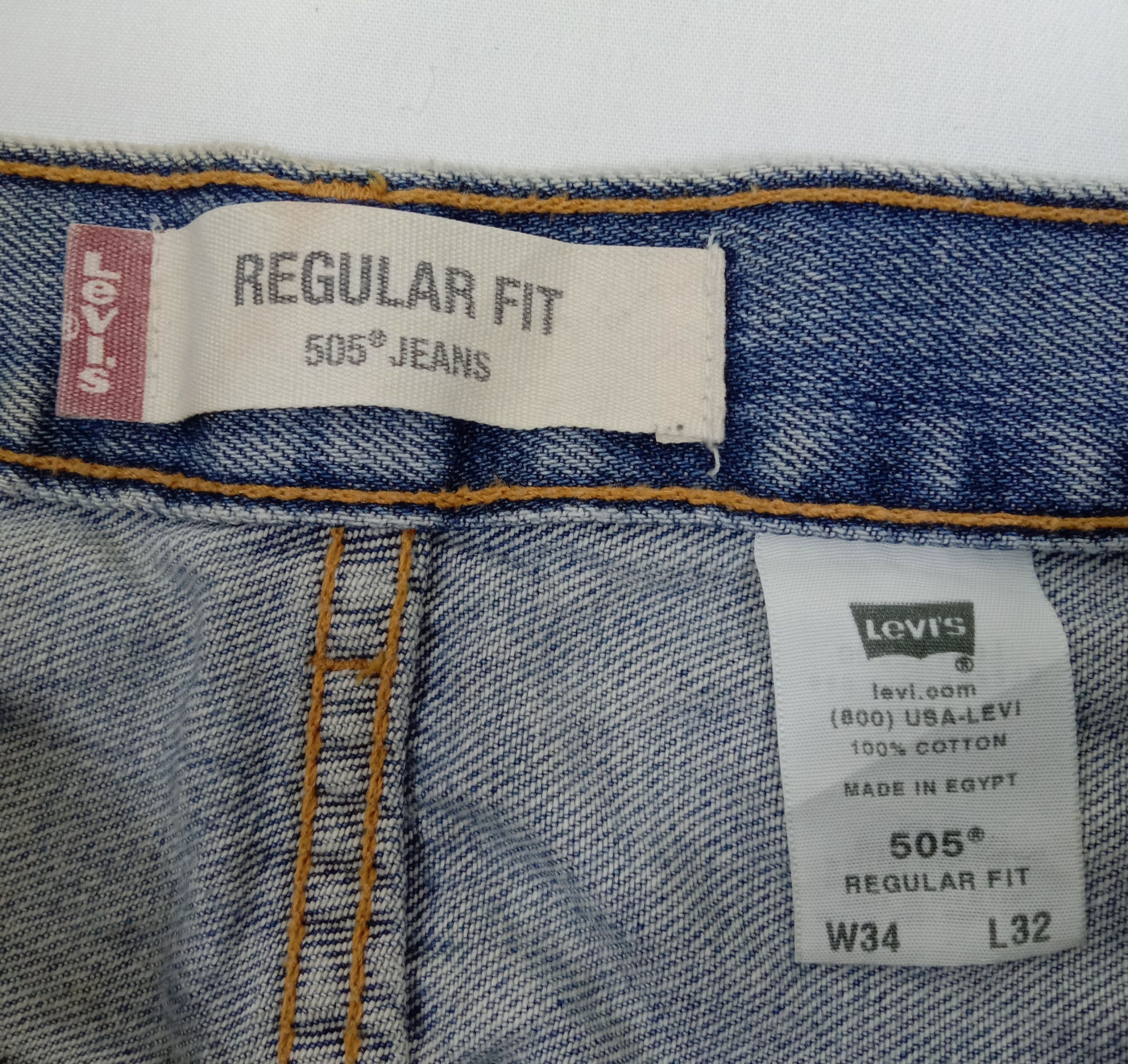Levi's Vintage Levi's 505 Jeans Regular Fit Light Wash Denim Size US 34 / EU 50 - 12 Thumbnail