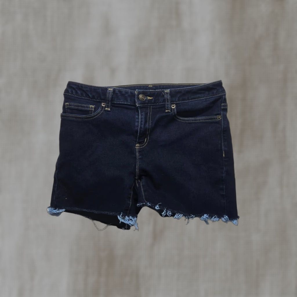 Michael Kors MICHAEL KORS Dark Blue Cut-Off Denim Jeans Adult Women's Size 4 Size 27" / US 4 / IT 40 - 1 Thumbnail