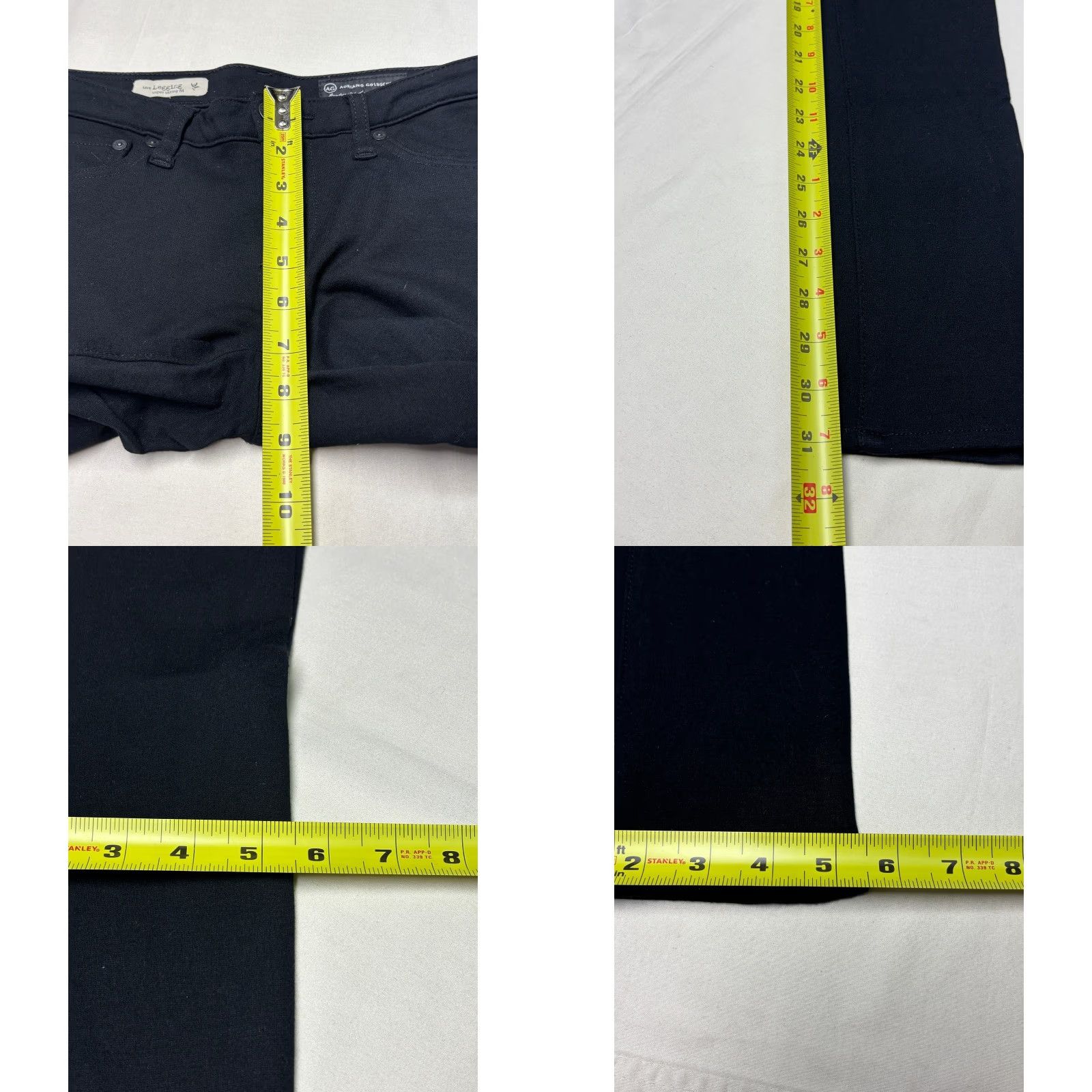 Vintage VINTAGE? No. AG Adriano Goldschmied The Legging Super Skinny Jeans Black 25R W29 L31 PNT1389 Size 42" / US 20 - 9 Thumbnail