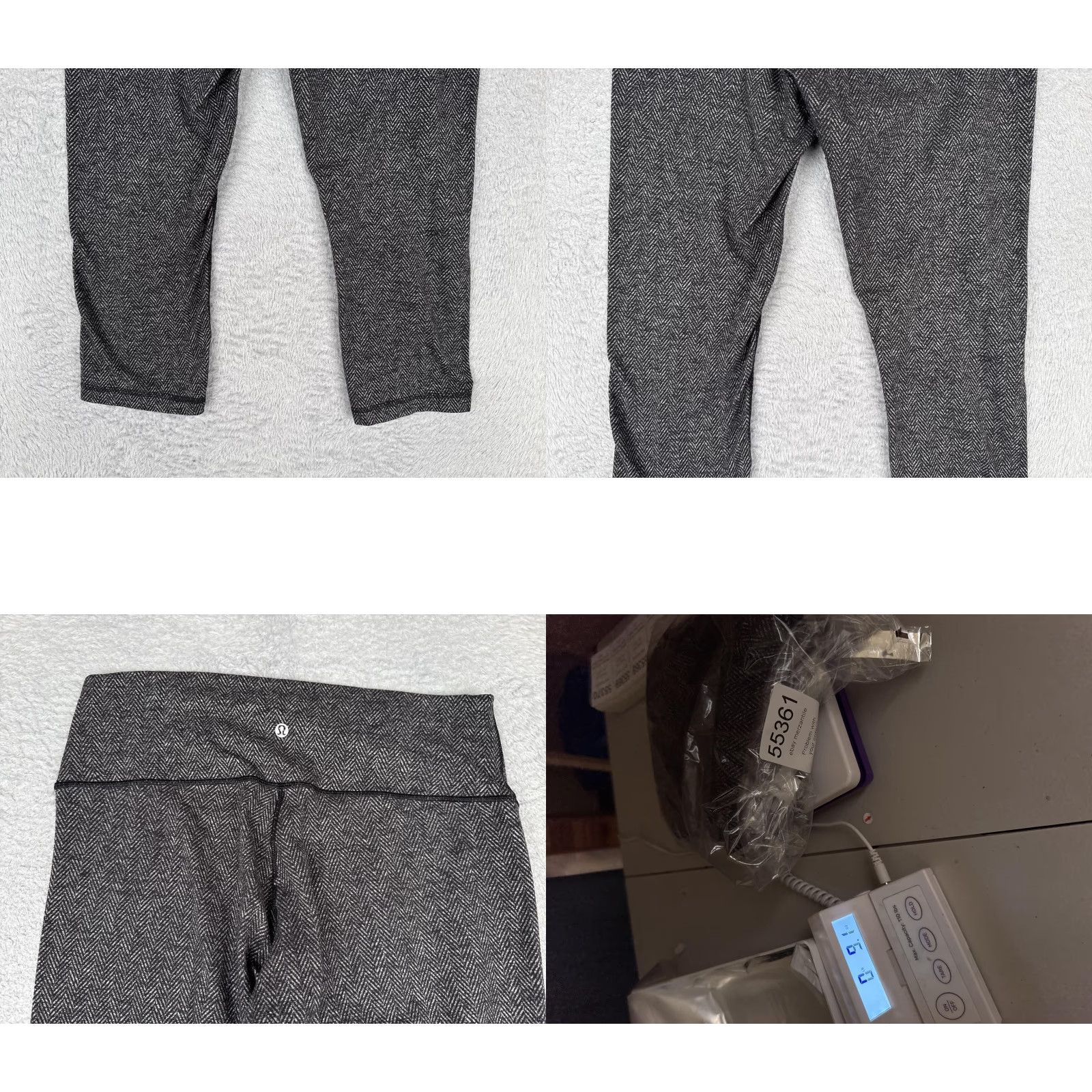 Lululemon Lululemon Wunder Under Pants Womens 12 Gray Herringbone Capri Leggings Yoga Gym Athletic Size 34" / US 12 / IT 48 - 9 Thumbnail