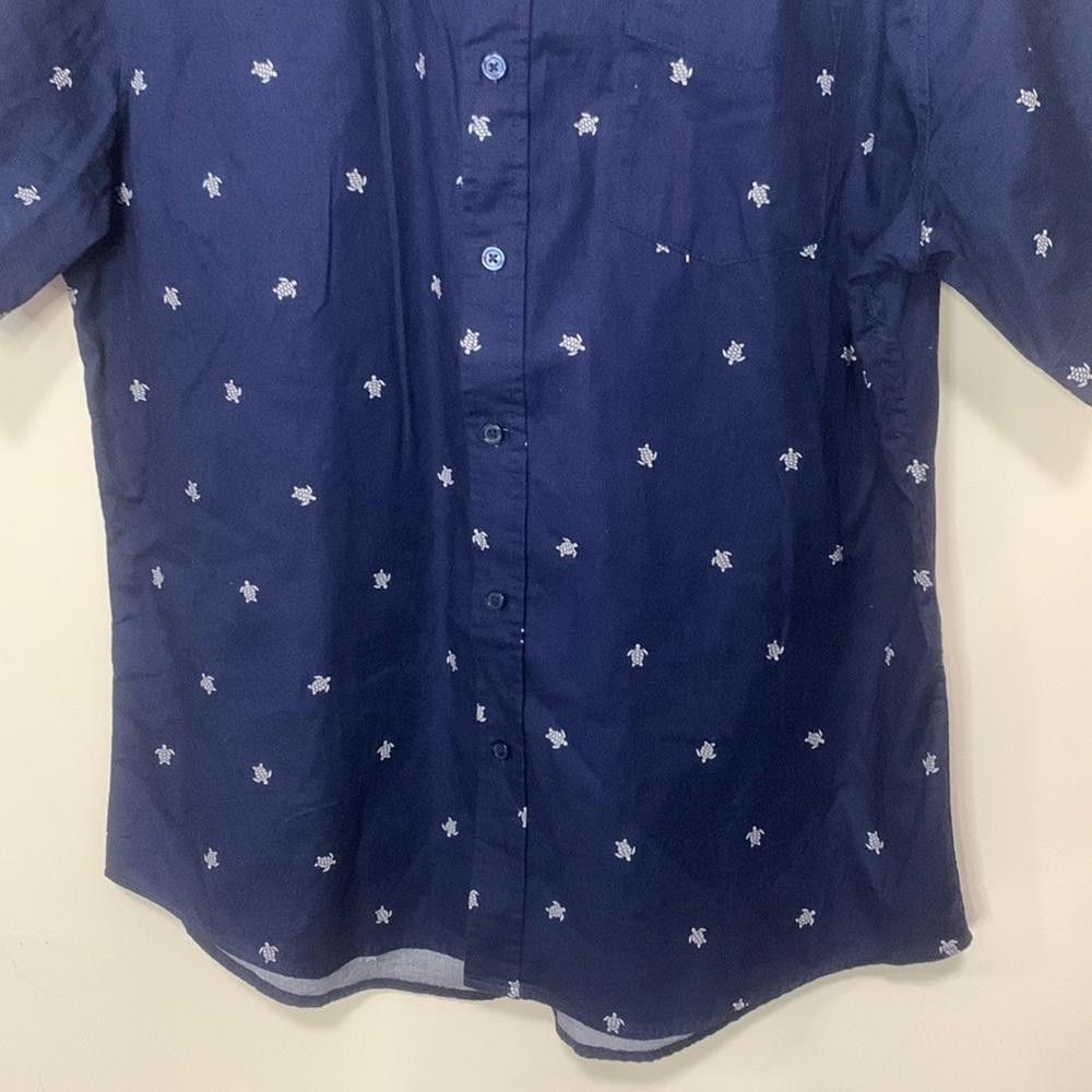 Designer Stylish Navy Blue Short Sleeve Shirt by JCHS New York Size US M / EU 48-50 / 2 - 3 Thumbnail