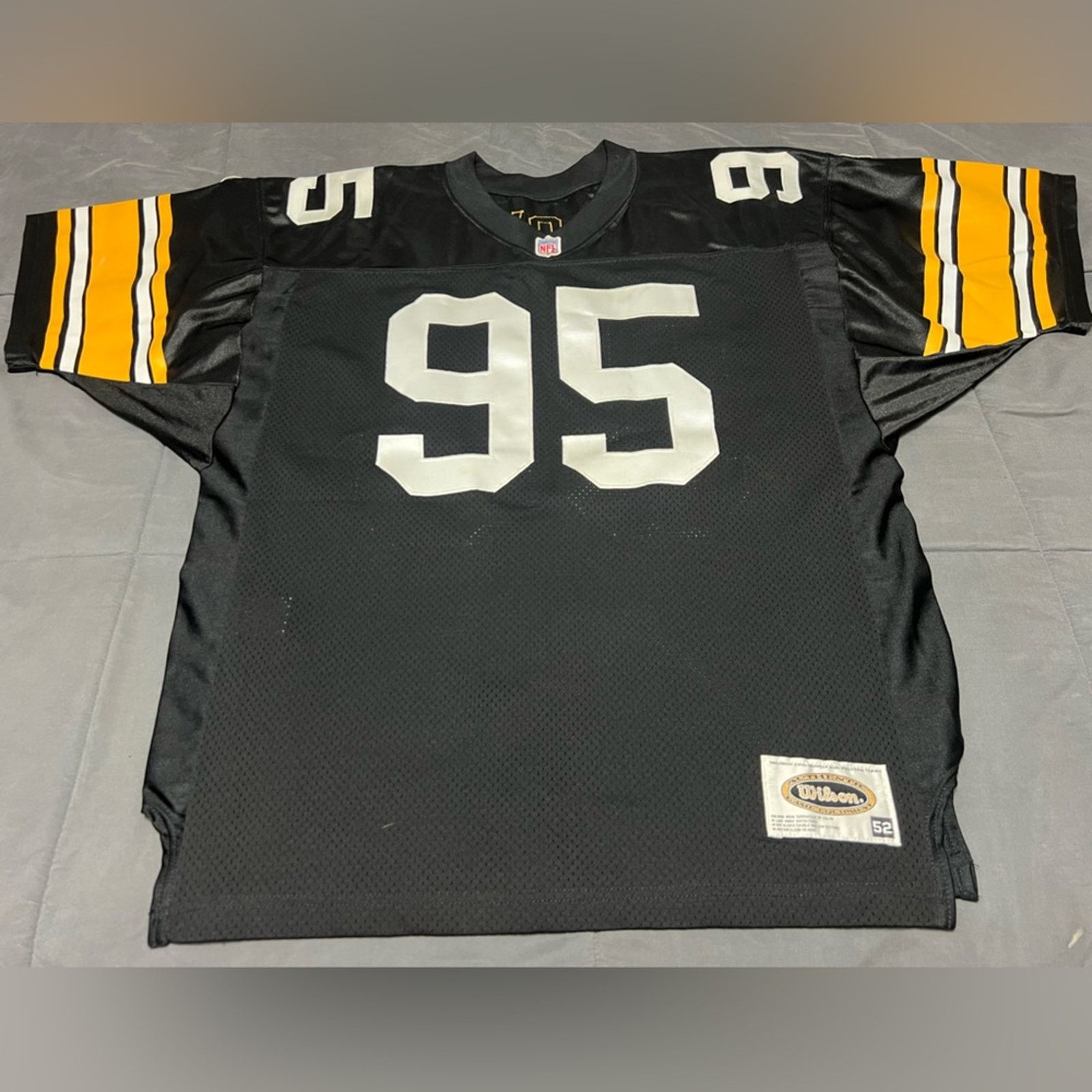 Wilson Vintage Authentic Wilson GREG LLOYD Steelers Jersey CLEAN Size US XXL / EU 58 / 5 - 4 Thumbnail