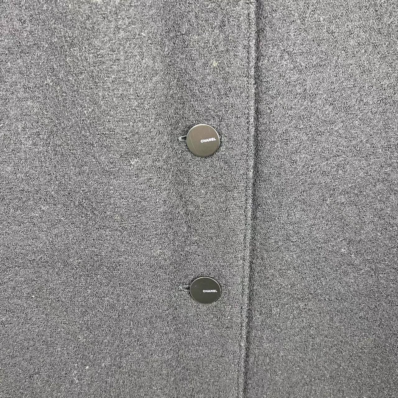 Chanel Chanel Black Wool Button Front Skirt K12 Size 24" / US 00 / IT 34 - 5 Thumbnail