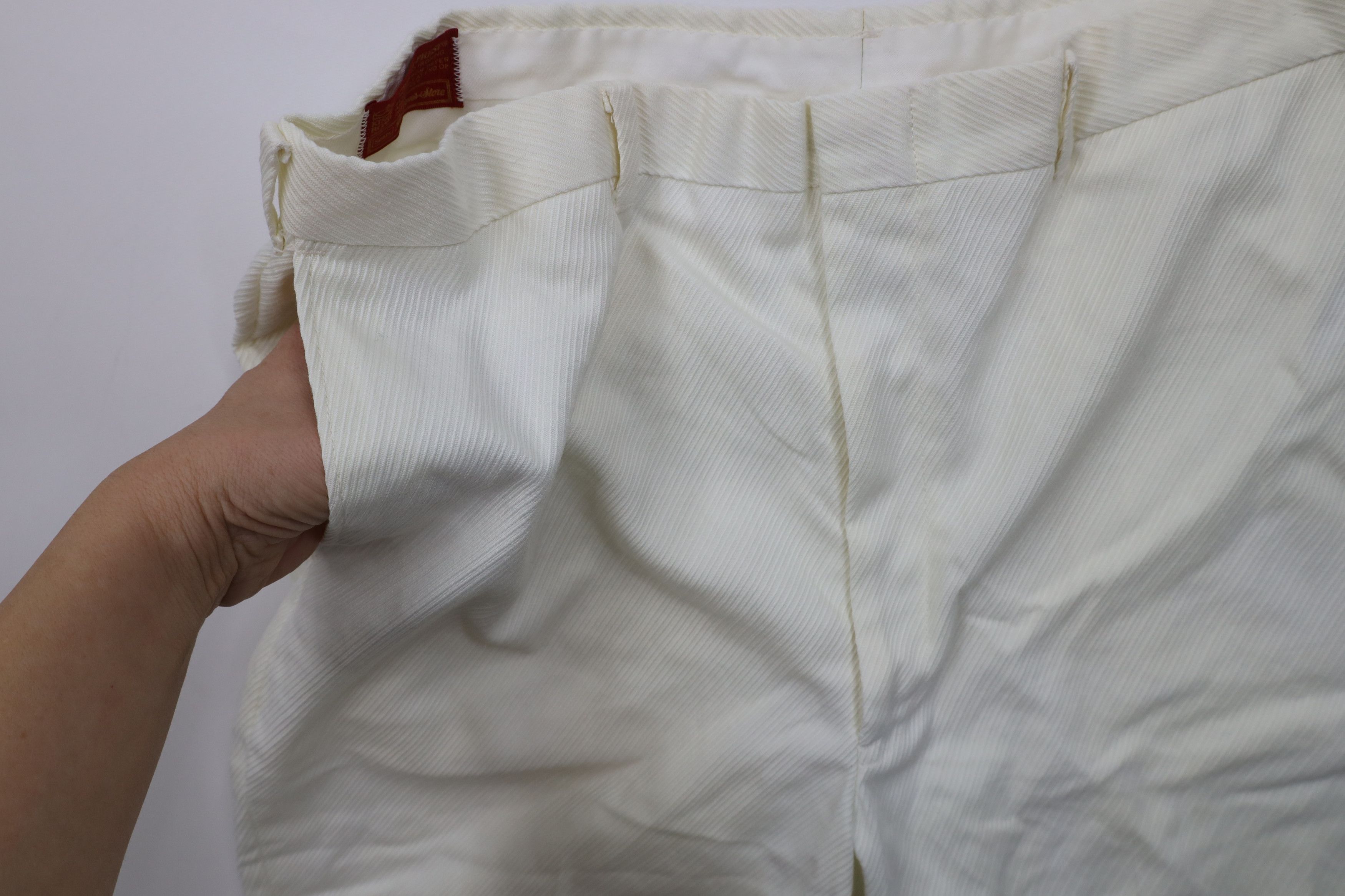 Vintage Vintage 70s Streetwear Whipcord Chino Shorts Cream USA Size US 34 / EU 50 - 6 Thumbnail