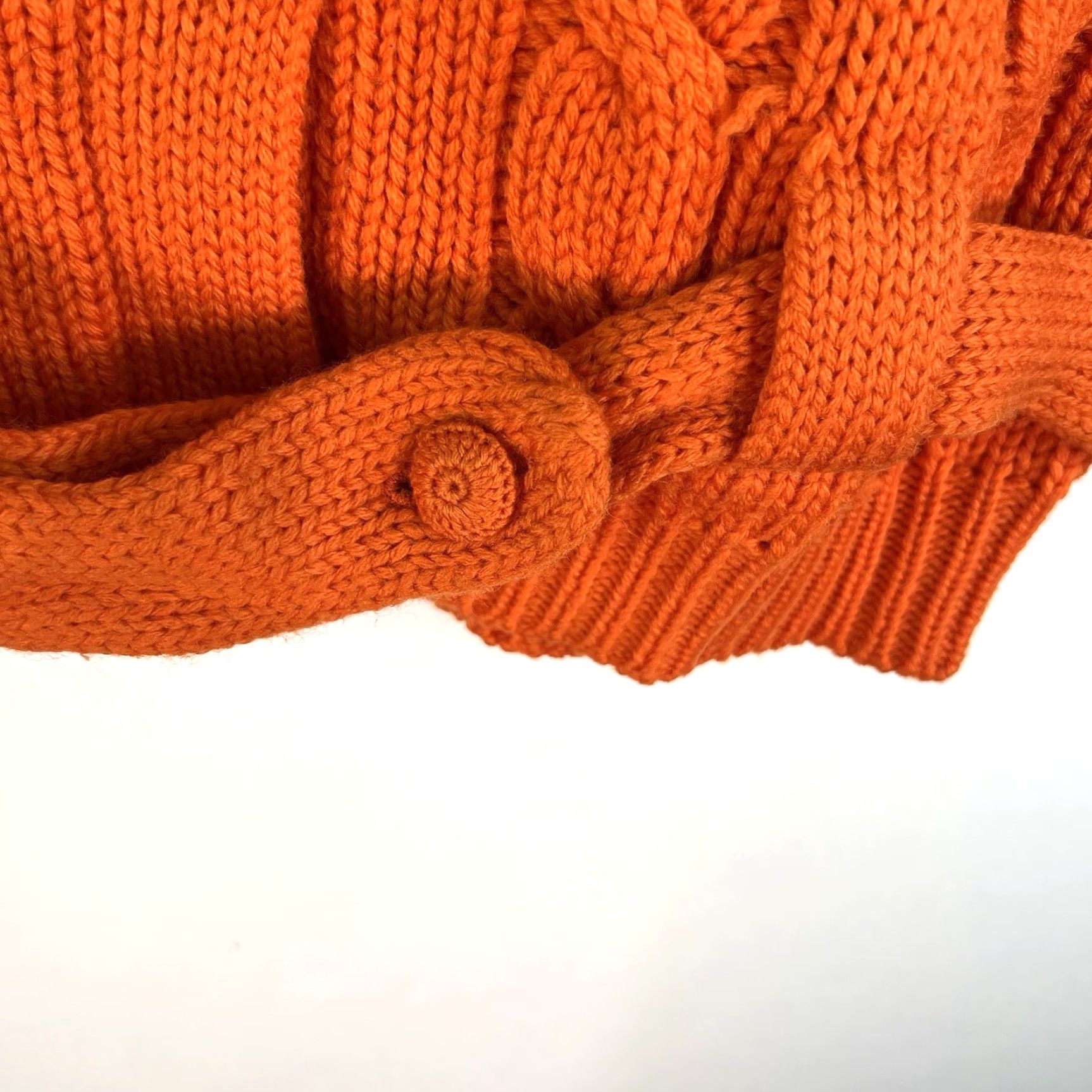 Vintage VINTAGE California Girl Wool Knit Belted Sweater Shirt Womens M Orange 1970s Mod GoGo Decade 70s Boys/Girls Mens Womens Size M / US 6-8 / IT 42-44 - 3 Thumbnail
