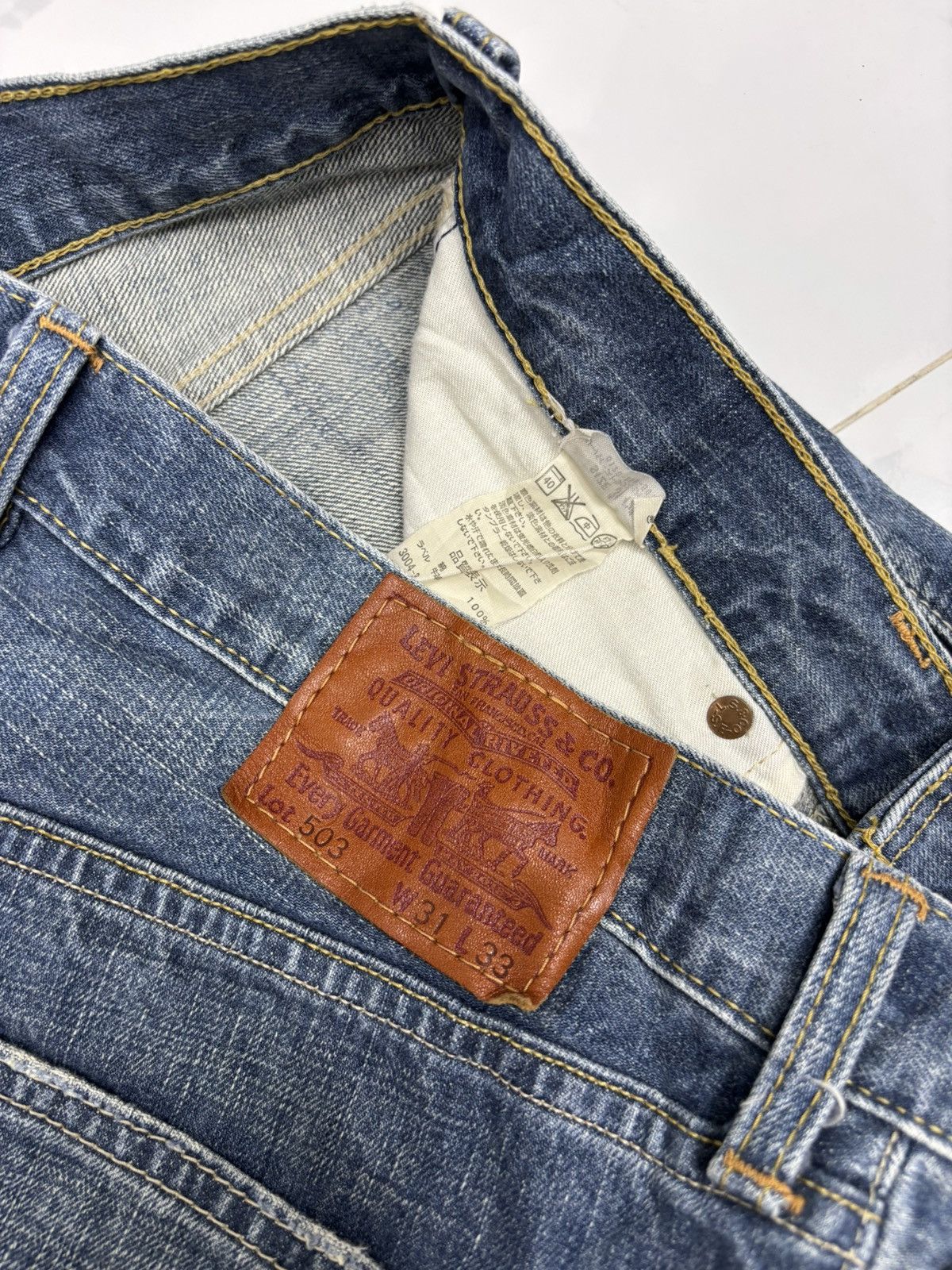 Kapital VINTAGE LEVIS 503 CLAW MARK DISTRESSED DENIM JEANS Size US 31 - 9 Thumbnail
