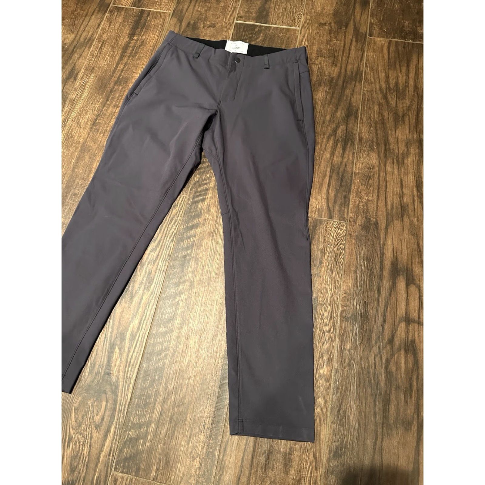 Reigning Champ Reigning Champ Coach's Grey Casual Chino Pants - 32x29 Mens Slim Flat Front Zip Pocket Stretch Tapered Size US 32 / EU 48 - 2 Thumbnail