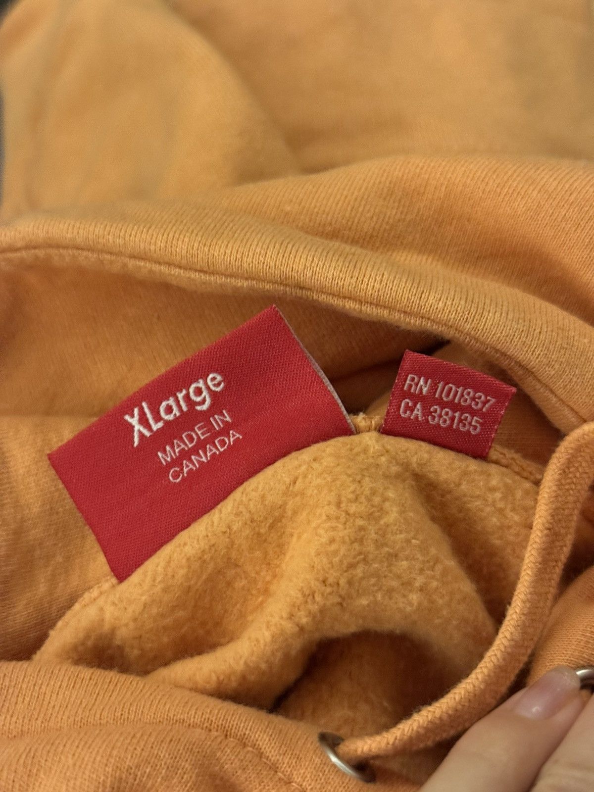 Supreme Orange Supreme Sequin Arc Hoodie ss19 Size US XL / EU 56 / 4 - 5 Thumbnail