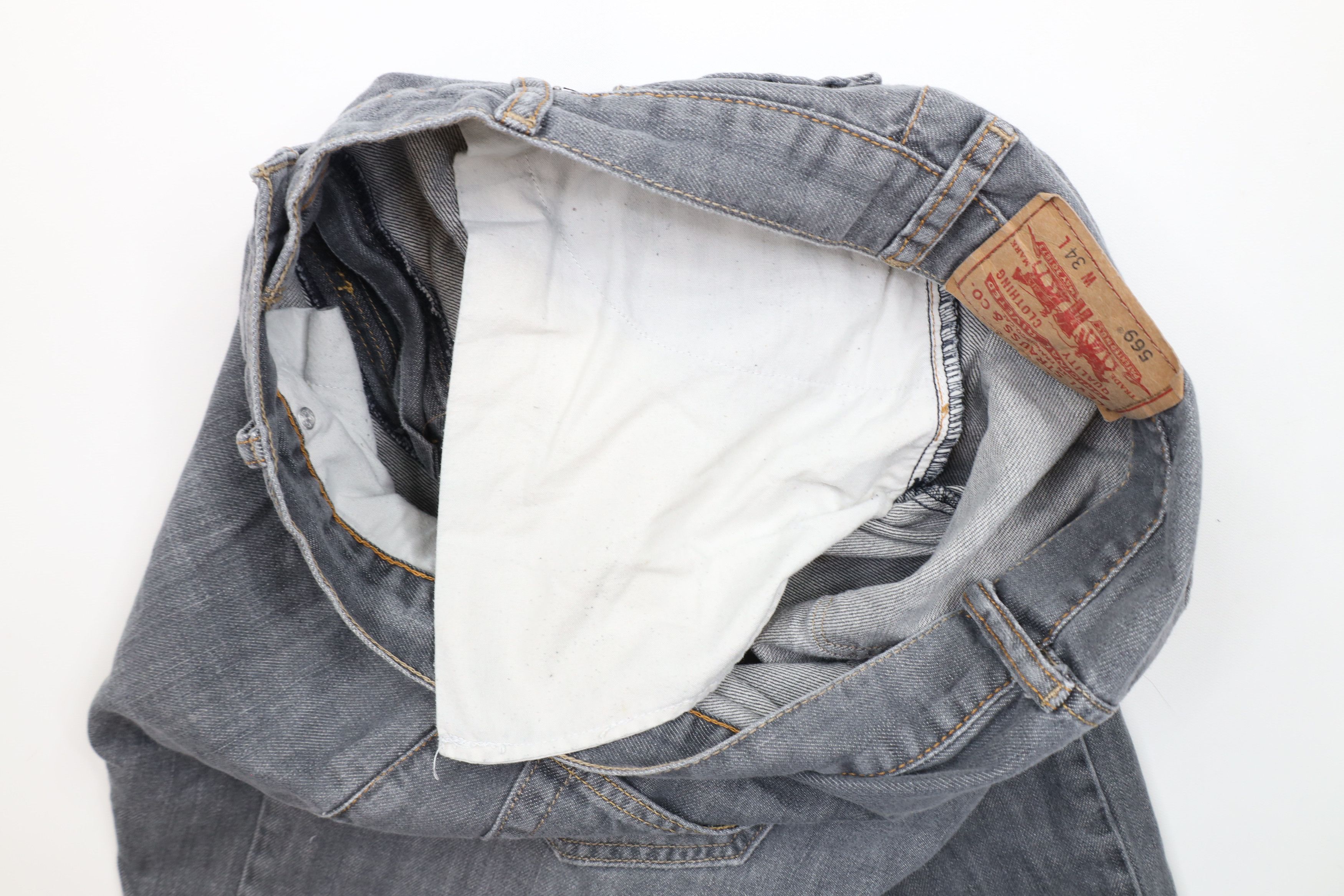 Levi's × Vintage Vintage Y2K Levis 569 Fit Denim Jean Shorts Jorts Gray Size US 34 / EU 50 - 9 Thumbnail