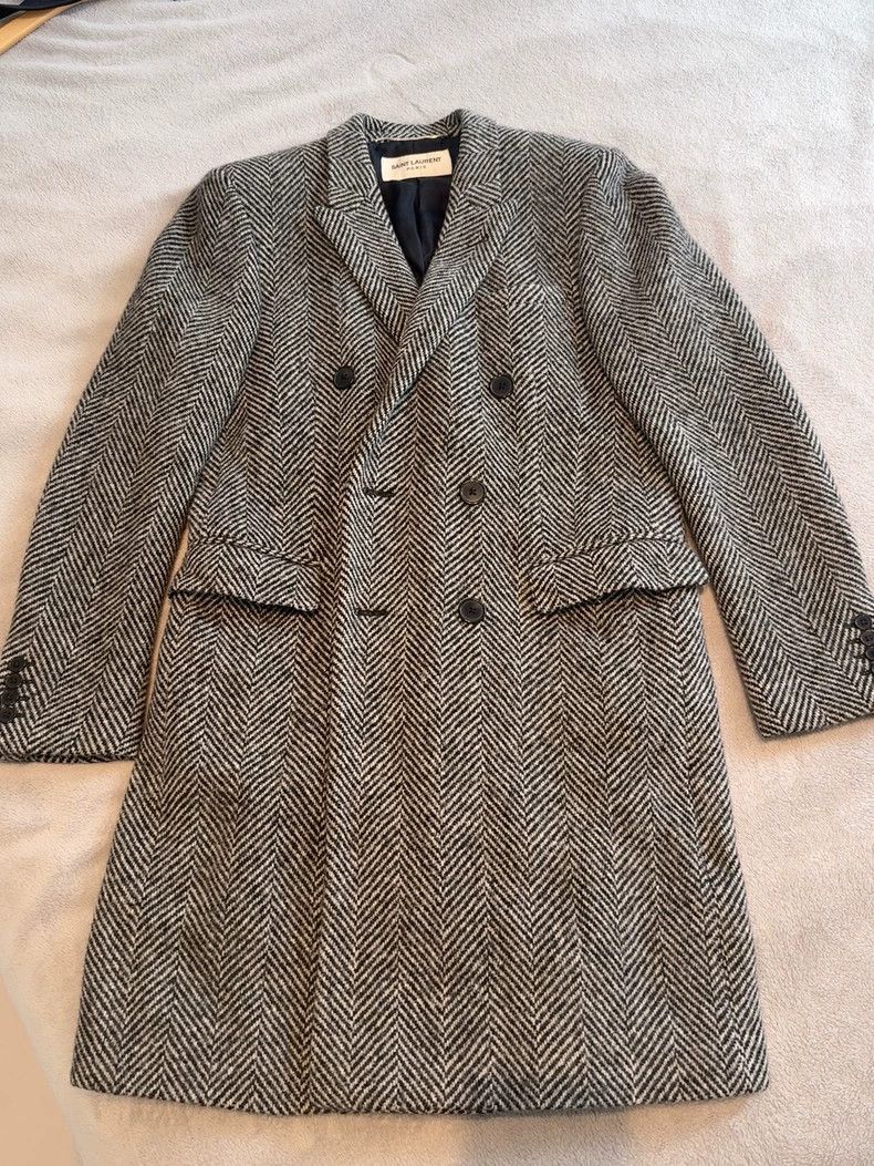 Saint Laurent Paris Saint Laurent Men's Houndstooth Coat Size US L / EU 52-54 / 3 - 1 Thumbnail