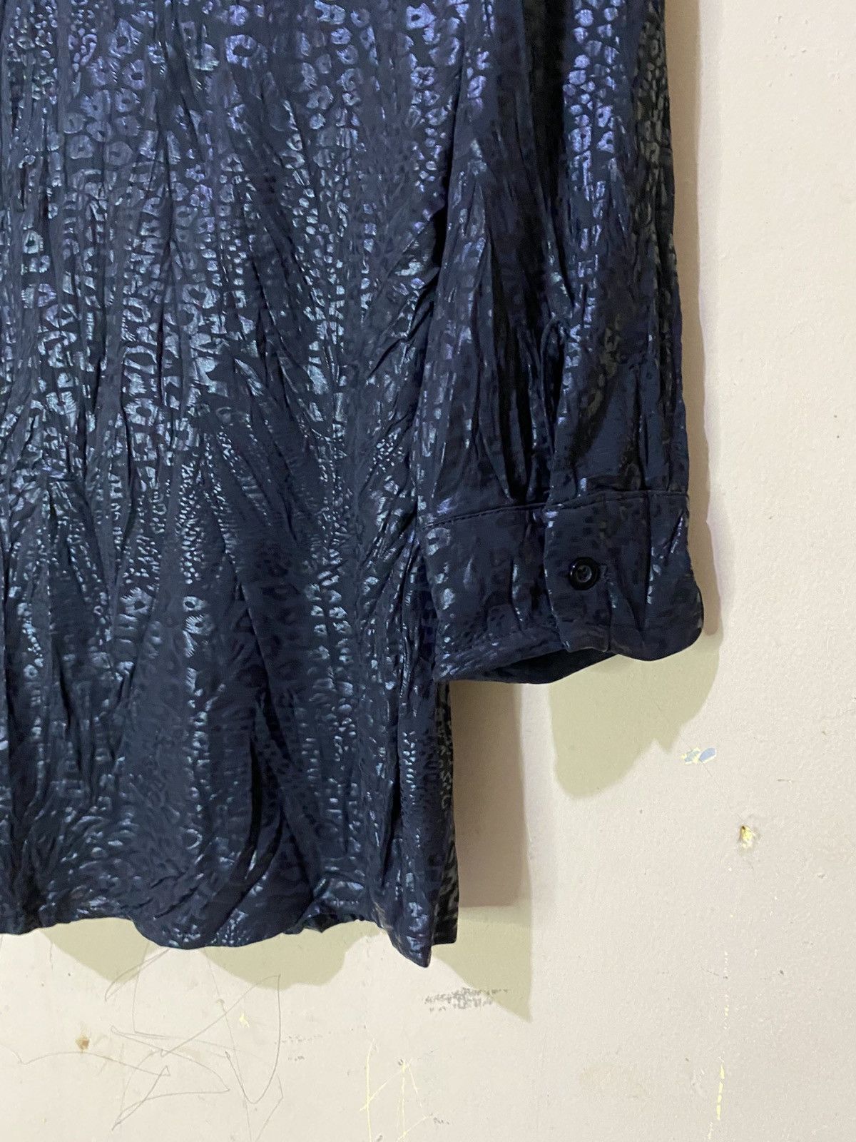 If Six Was Nine Rare 2000s Black Crobon Snakeskin Silk Button Shirt Size L / US 10 / IT 46 - 12 Thumbnail