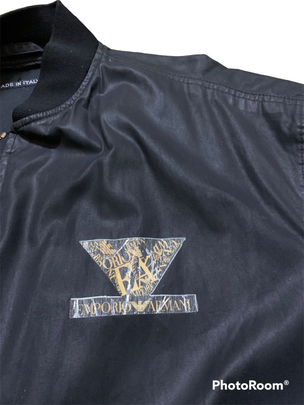 Emporio Armani *RARE*Bomber jacket Overlprint Satin Size US M / EU 48-50 / 2 - 8 Thumbnail