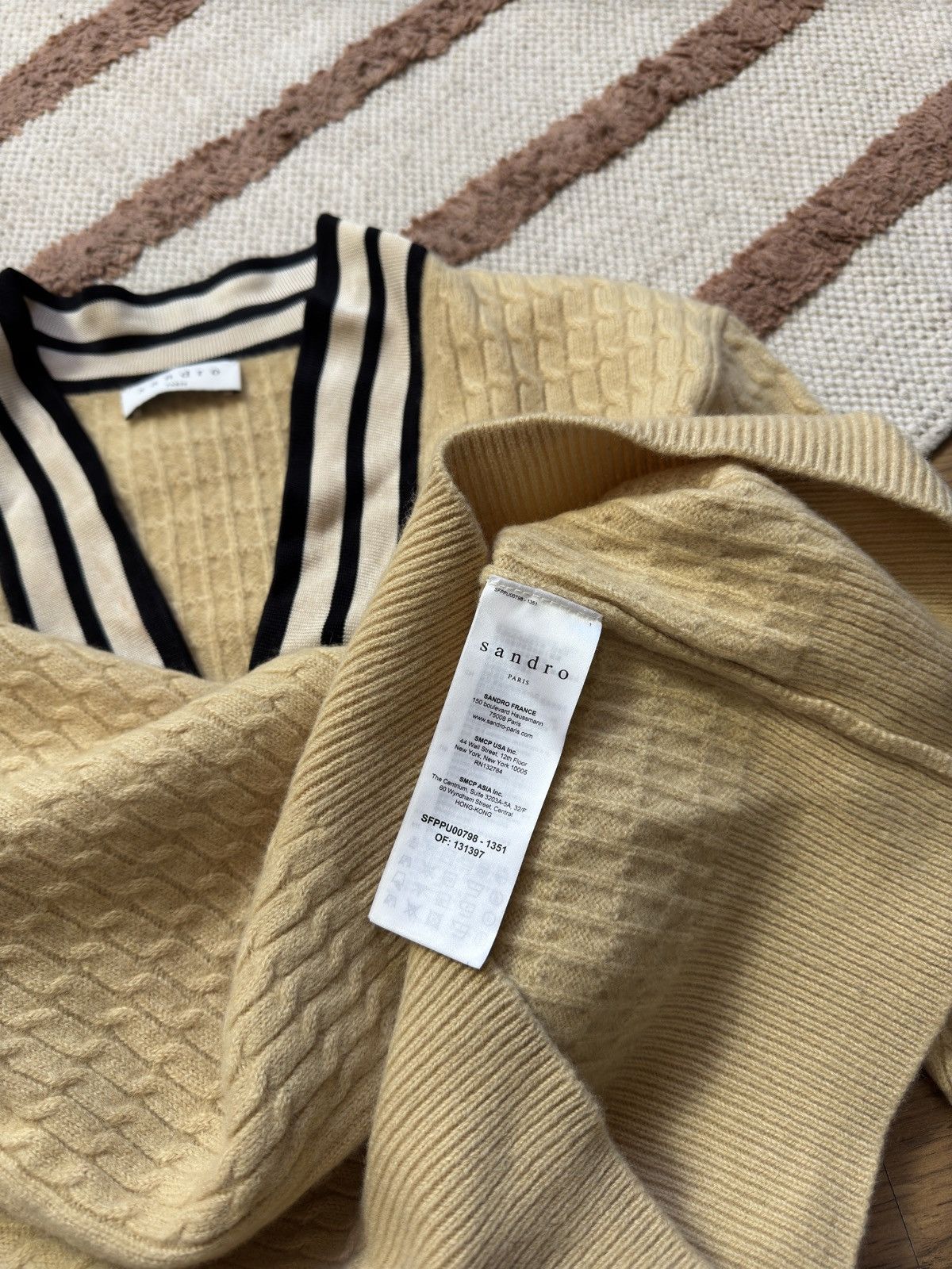 Sandro SANDRO KNITTED V SCKOOL SWEATER Size S / US 4 / IT 40 - 6 Thumbnail