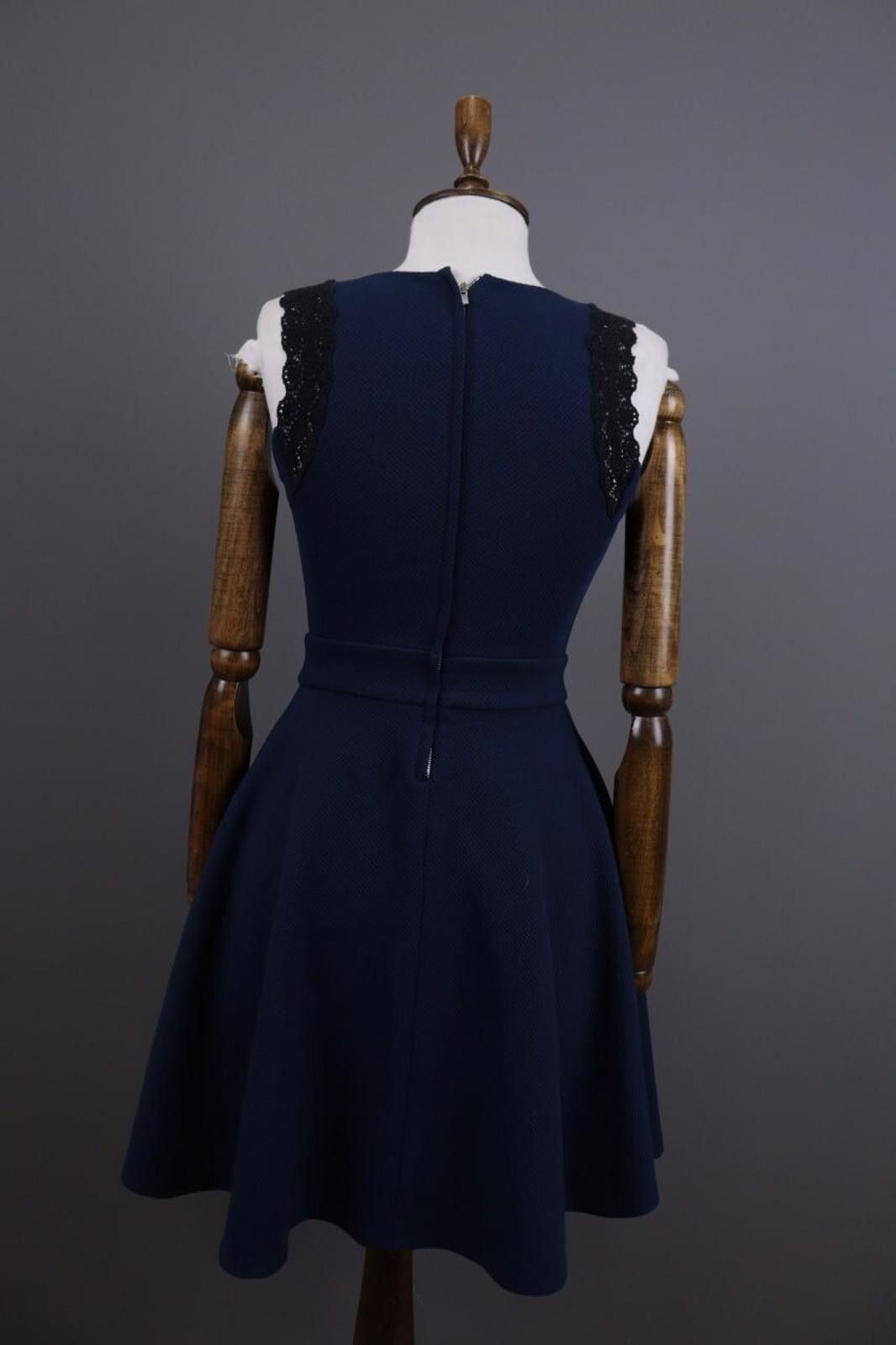 Designer Claudie Pierlot Blue Summer Party Skeater Dress Size 36 Size M / US 6-8 / IT 42-44 - 9 Thumbnail