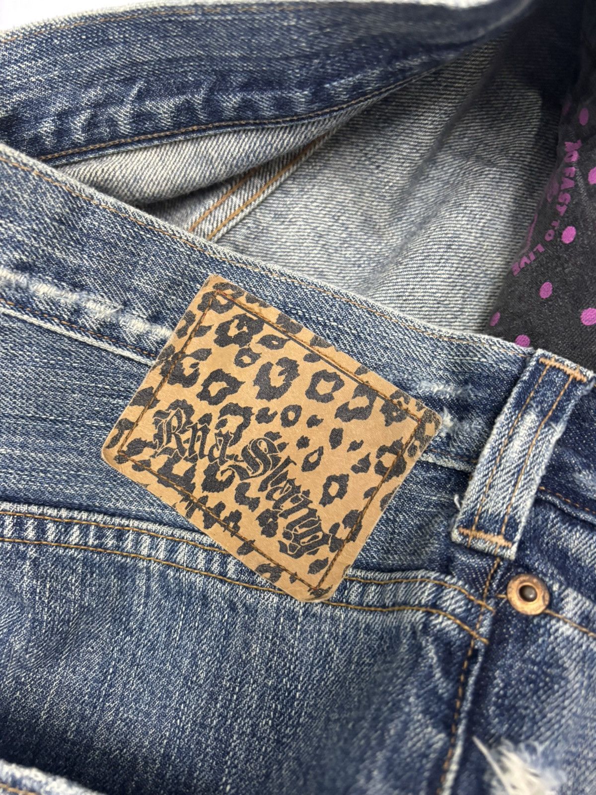 Hysteric Glamour × Undercover 🔥RNA SLANG THRASHED DISTRESSED DENIM JEANS Size US 32 / EU 48 - 11 Thumbnail