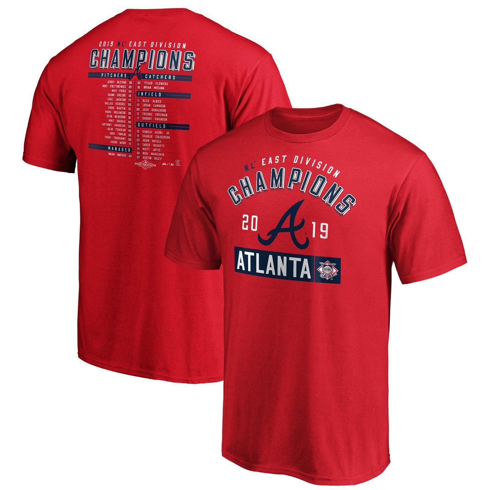 Majestic Majestic 2019 NL East Division Champions Atlanta Braves XL Size US XL / EU 56 / 4 - 1 Thumbnail