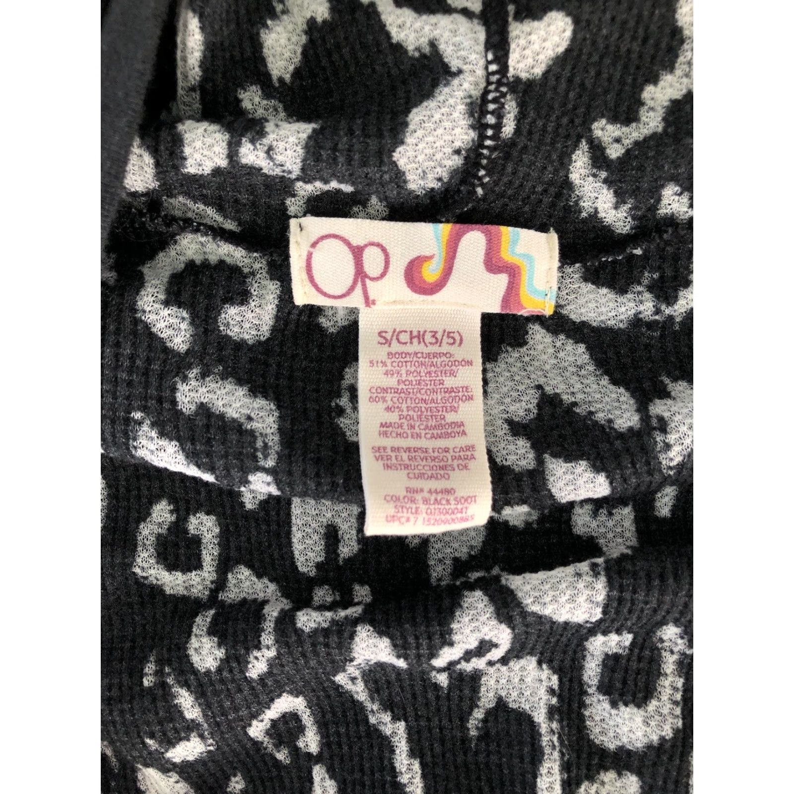 Ocean Pacific VINTAGE Ocean Pacific Thermal Hoodie Top S Blk GeoPrint Pockets 80s 90s Grunge Surf Women Hooded Hanley Pullover XS? Size S / US 4 / IT 40 - 4 Thumbnail